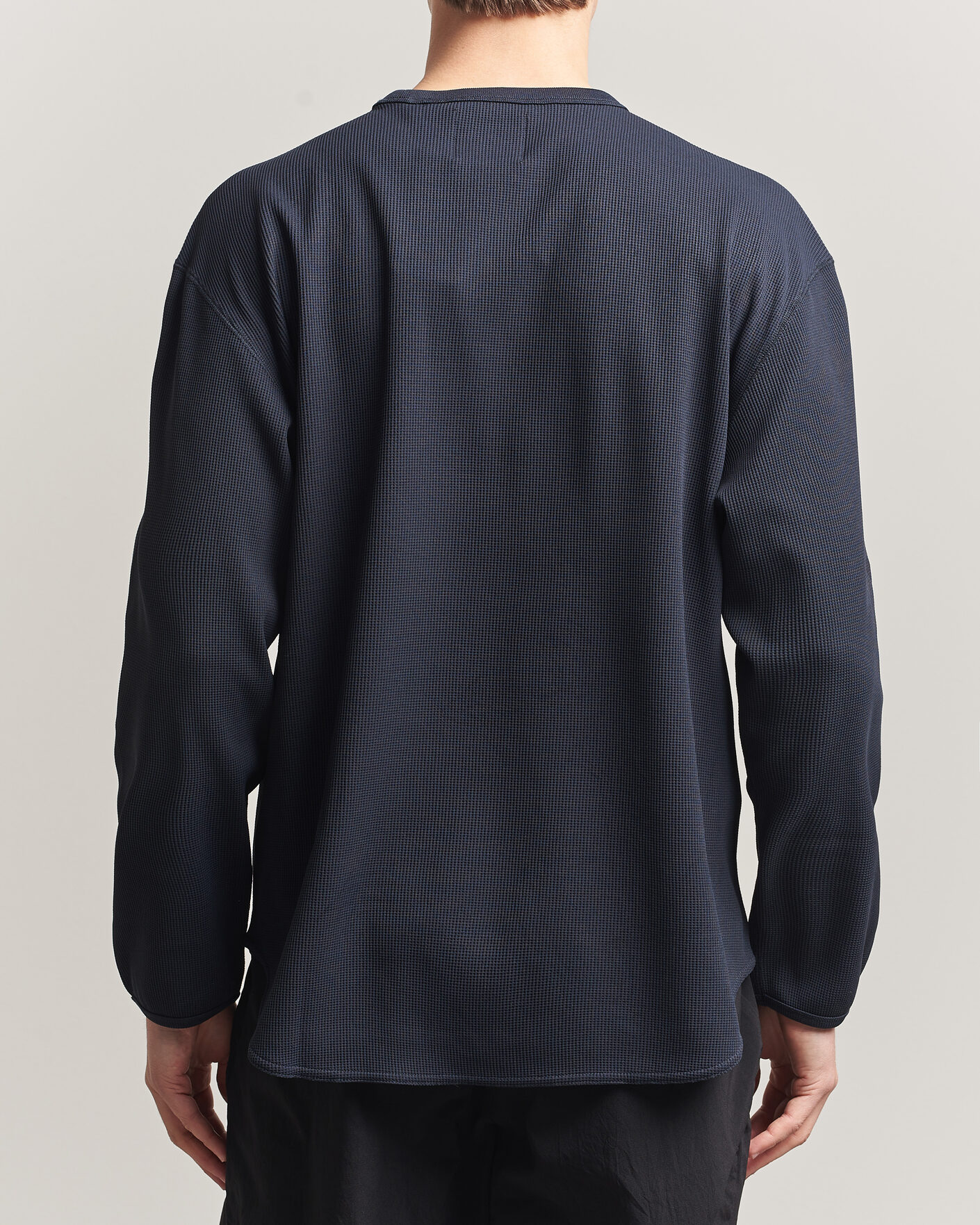 Herren | T-Shirts | Snow Peak | Dry Waffle Long Sleeve T-Shirt Dark Navy