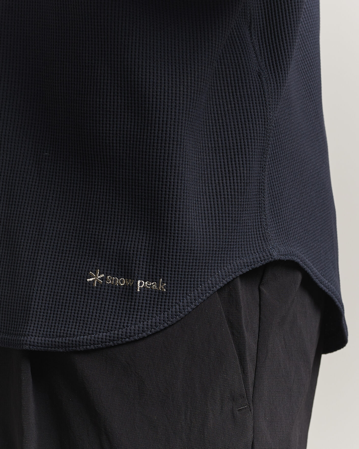 Herren | T-Shirts | Snow Peak | Dry Waffle Long Sleeve T-Shirt Dark Navy