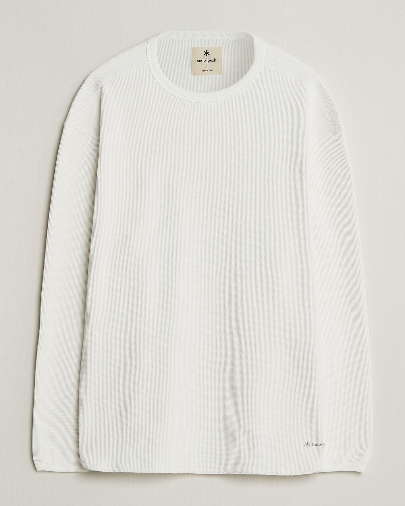 Herren | T-Shirts | Snow Peak | Dry Waffle Long Sleeve T-Shirt Off White