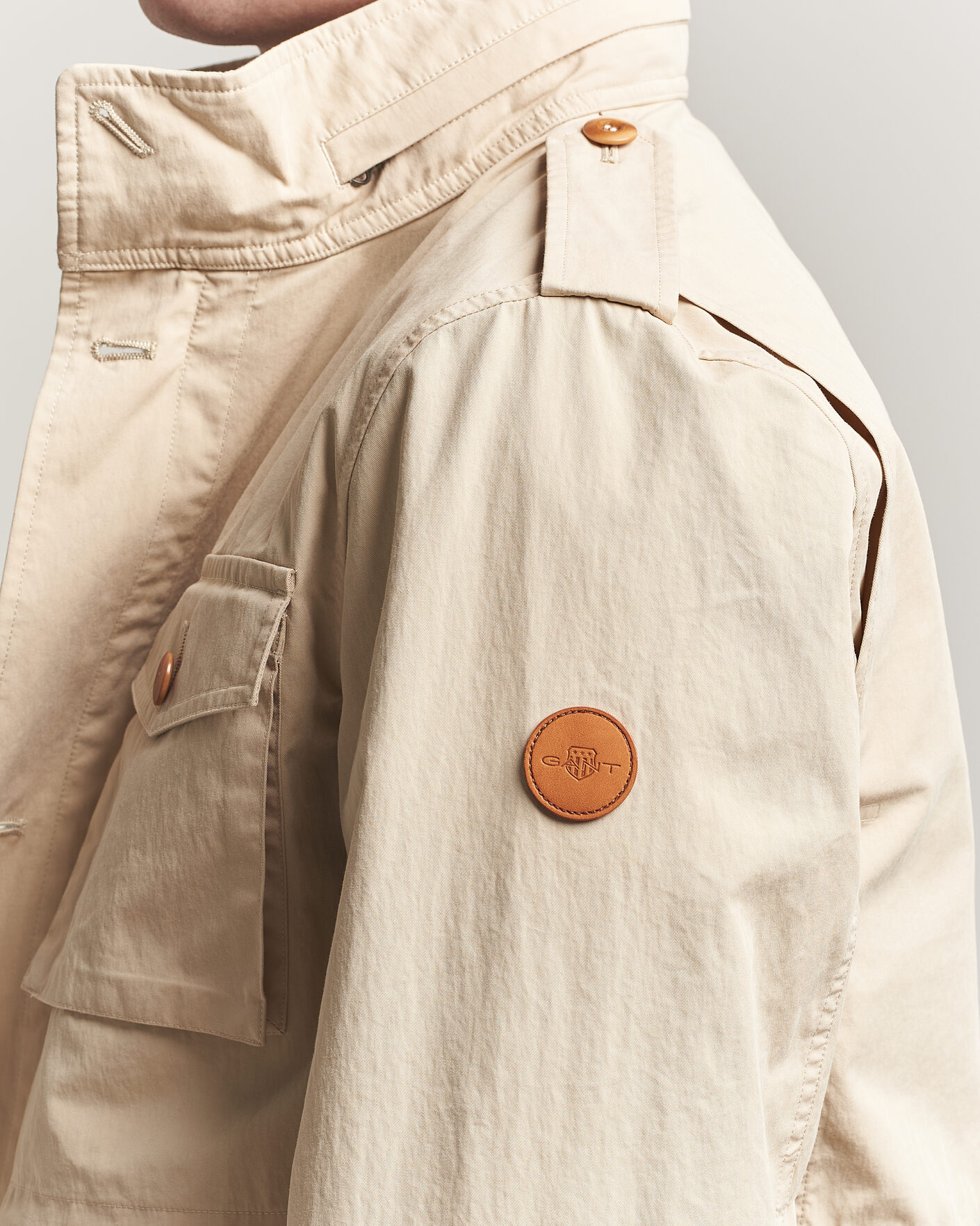Herren | Jacken | Gant | Cotton Field Jacket Oat Beige