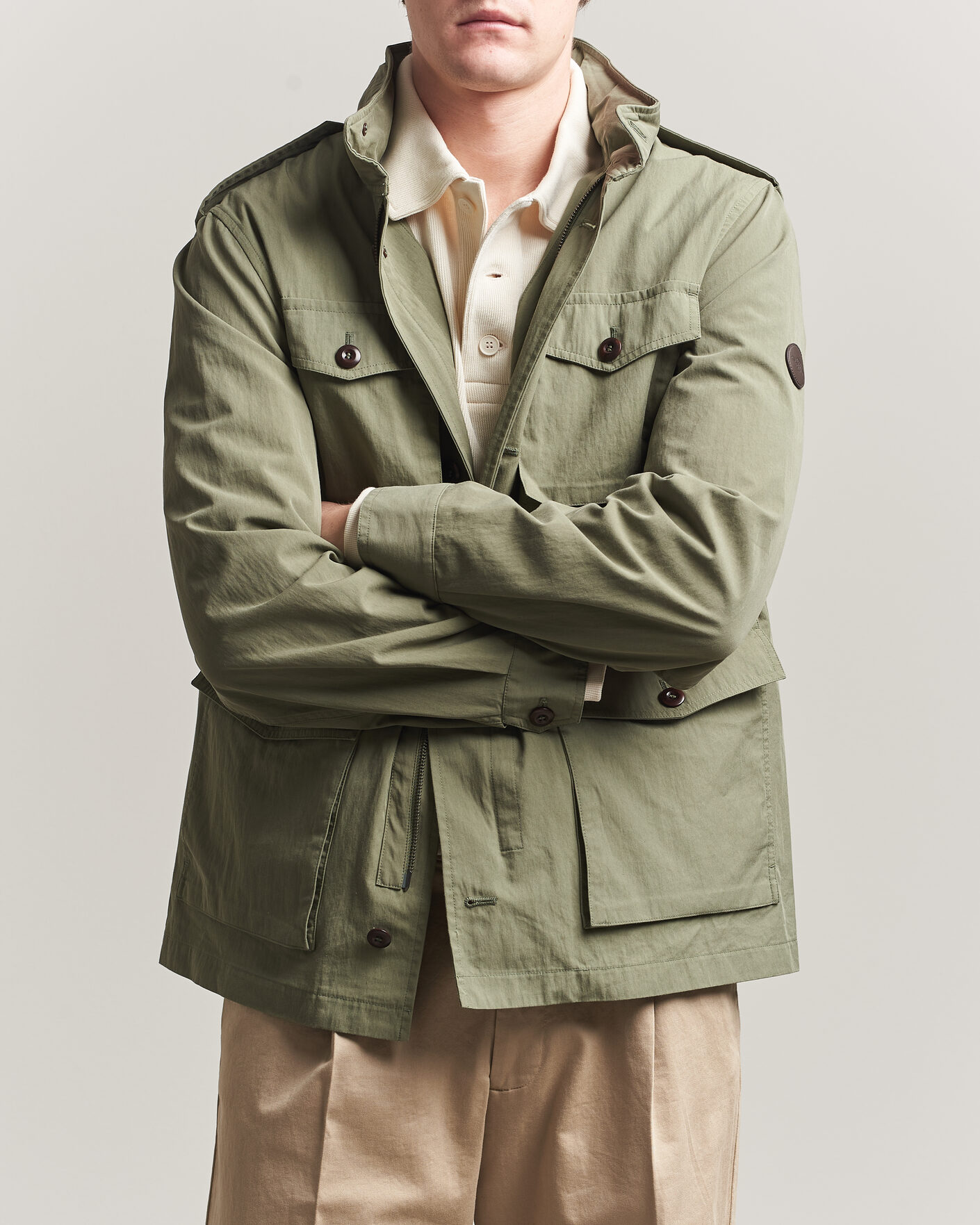 Herren | Jacken | GANT | Cotton Field Jacket Dry Herb Green