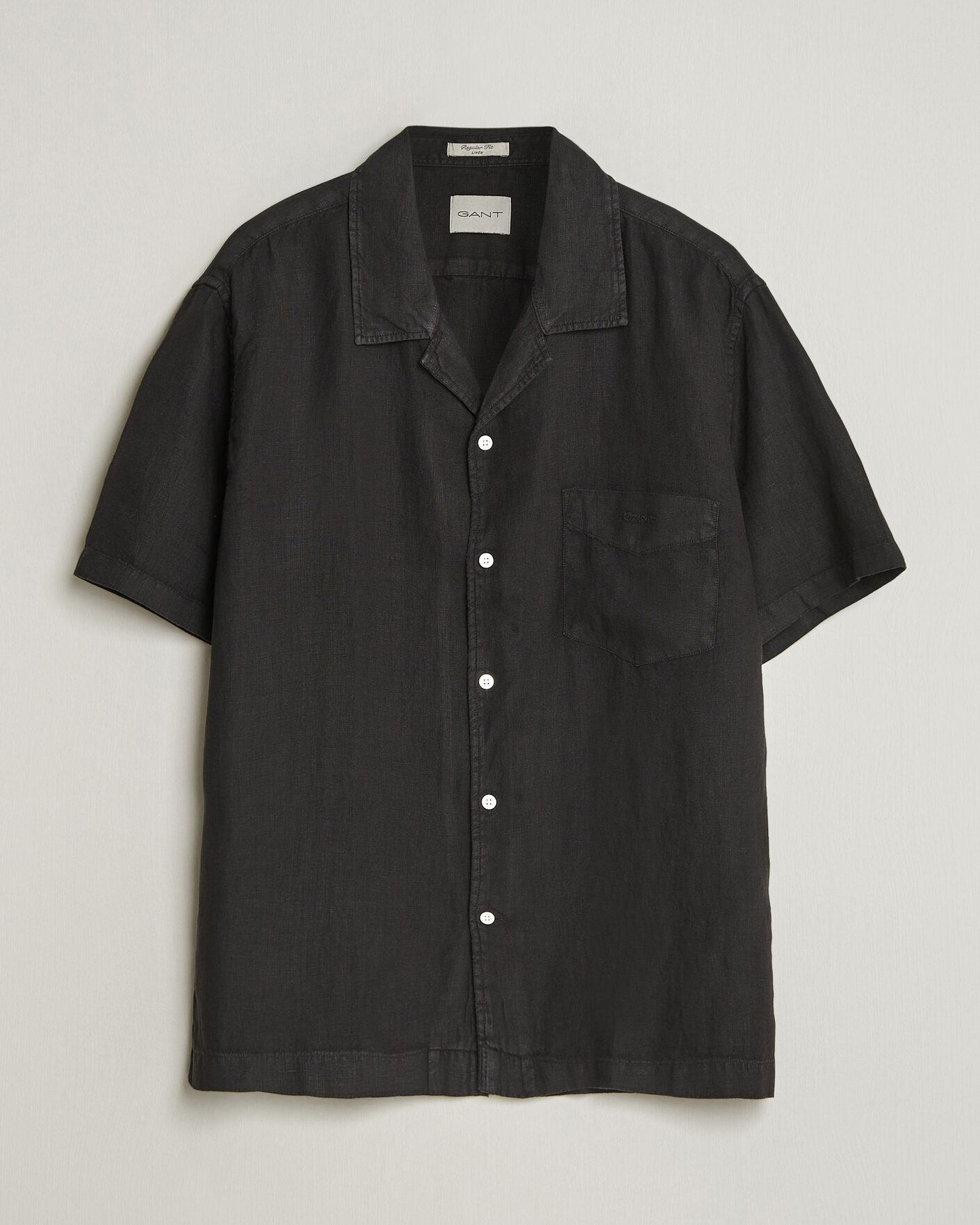 Herren | Hemden | Gant | Regular Fit Garment Dyed Resort Shirt Black