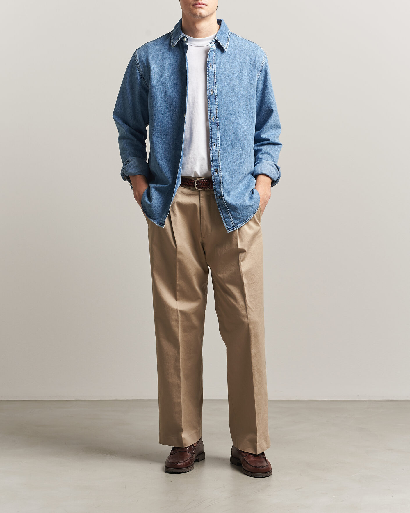 Herren | Hemden | Gant | Regular Fit Denim Shirt Semi Light Blue Worn In