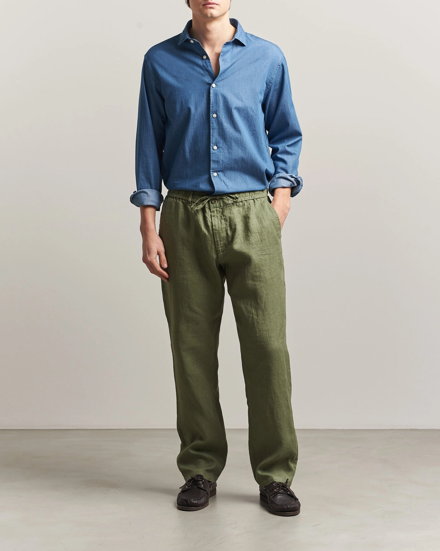 Herren | Hemden | Gant | Regular Fit Indigo Twill Shirt Semi Light Blue