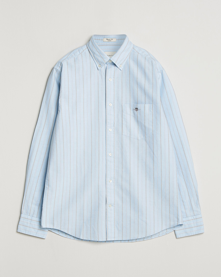 Herren | Hemden | Gant | Regluar Fit Clsasic Oxford Striped Shirt Sky Blue