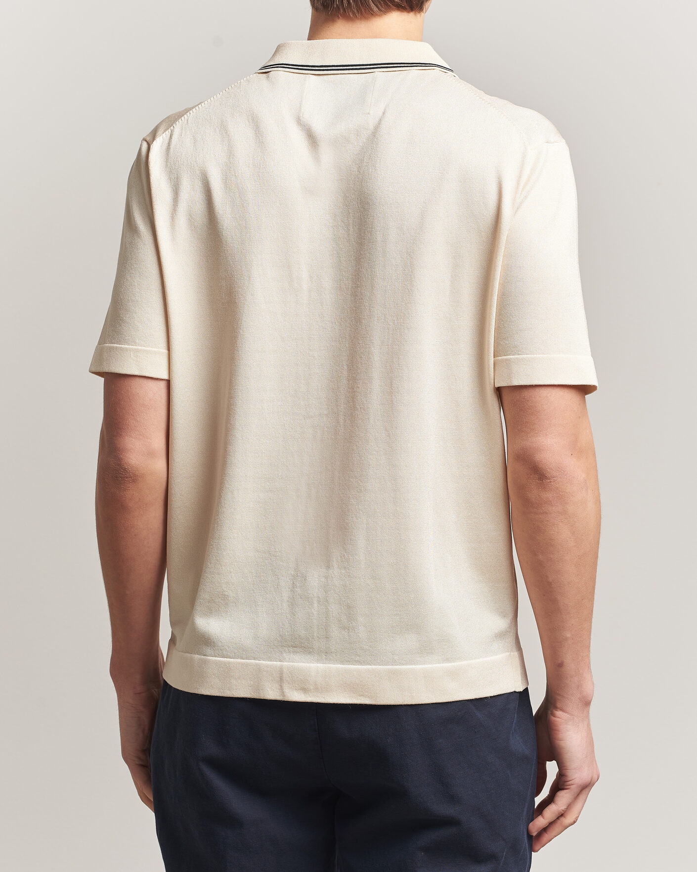 Herren | Hemden | Gant | Knitted Resort Collar Shirt Creamed White