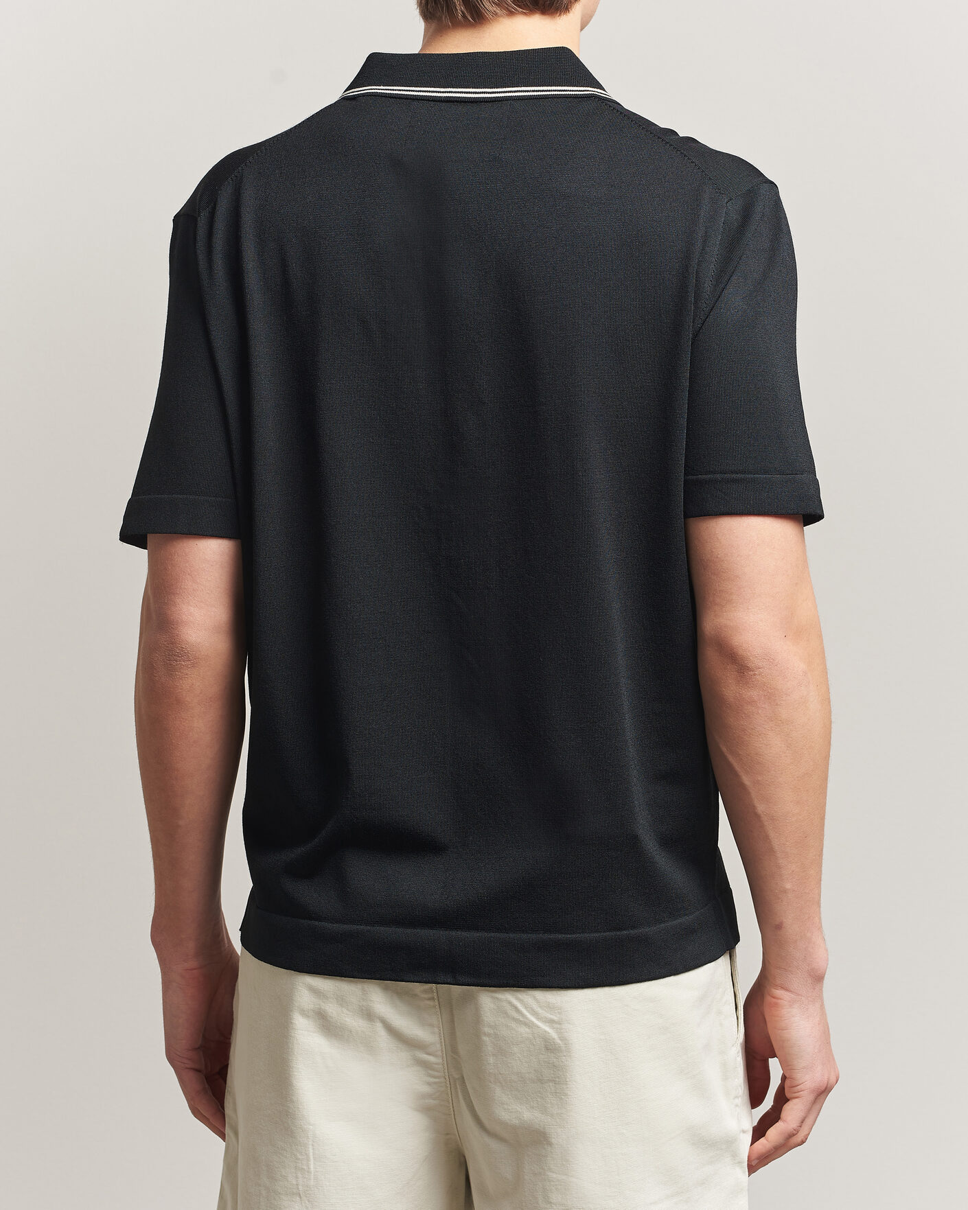 Herren | Hemden | GANT | Knitted Resort Collar Shirt Black