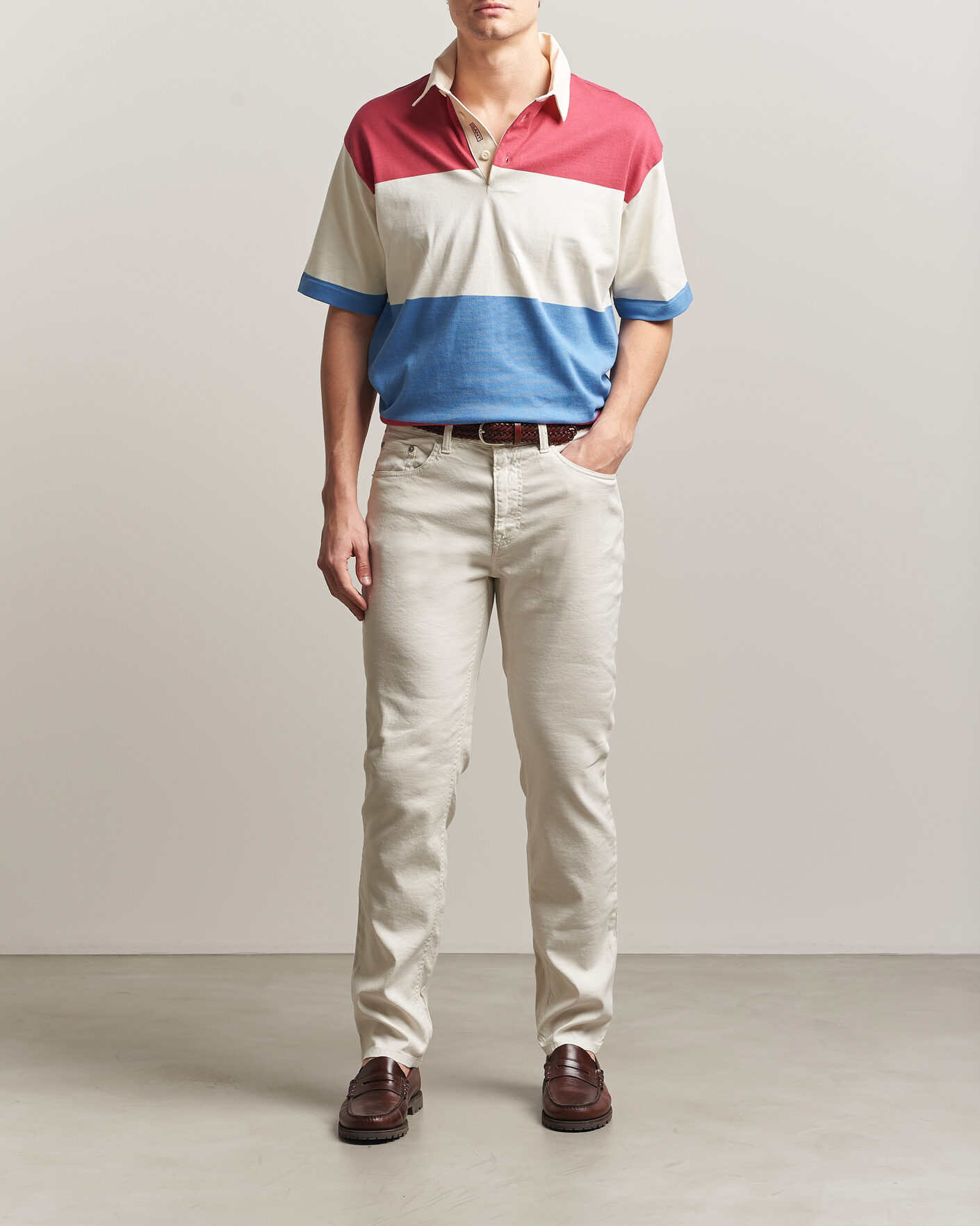 Herren | Hosen | Gant | Slim Fit Cotton/Linen 5-Pocket Pants Sand