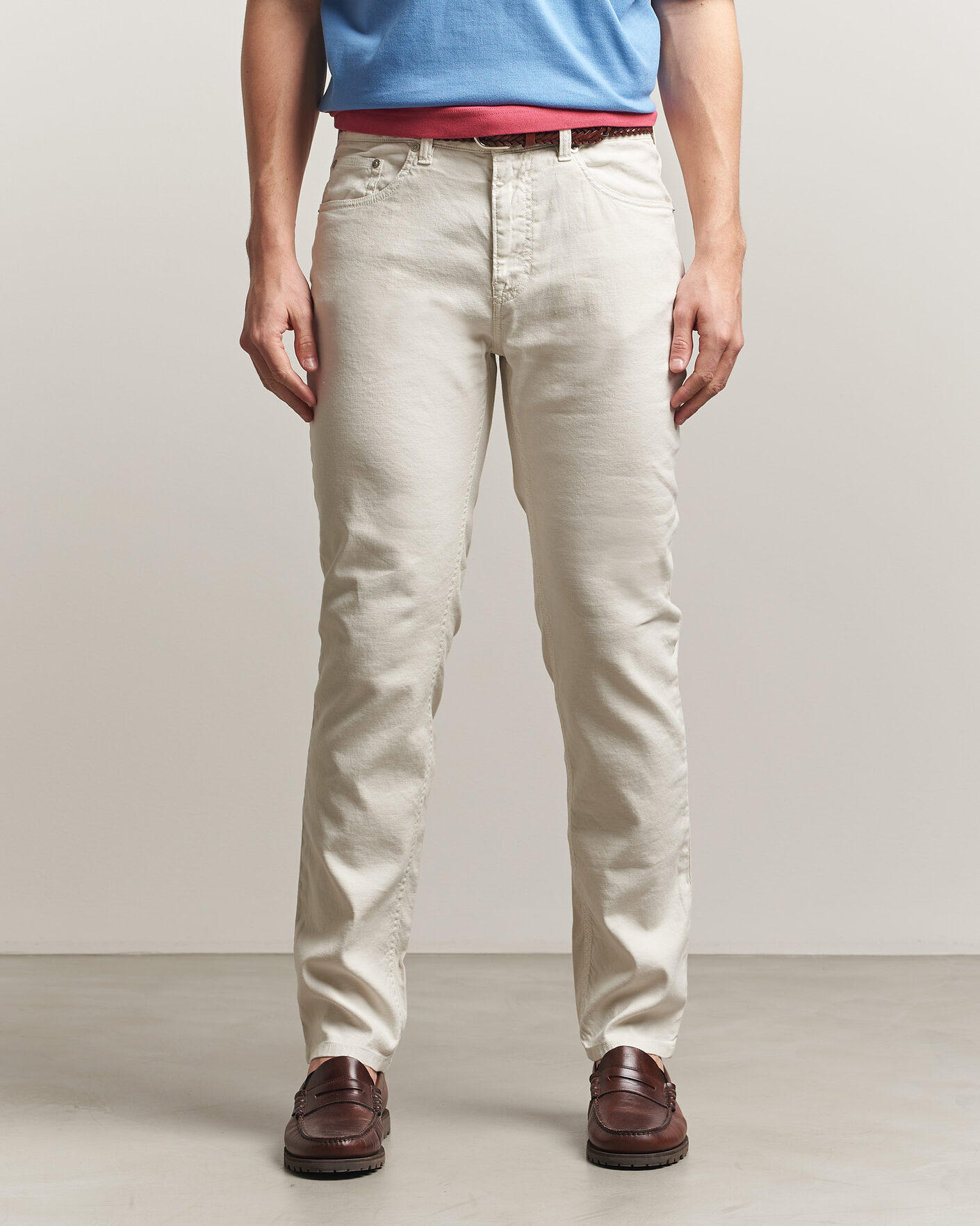 Herren | Hosen | Gant | Slim Fit Cotton/Linen 5-Pocket Pants Sand