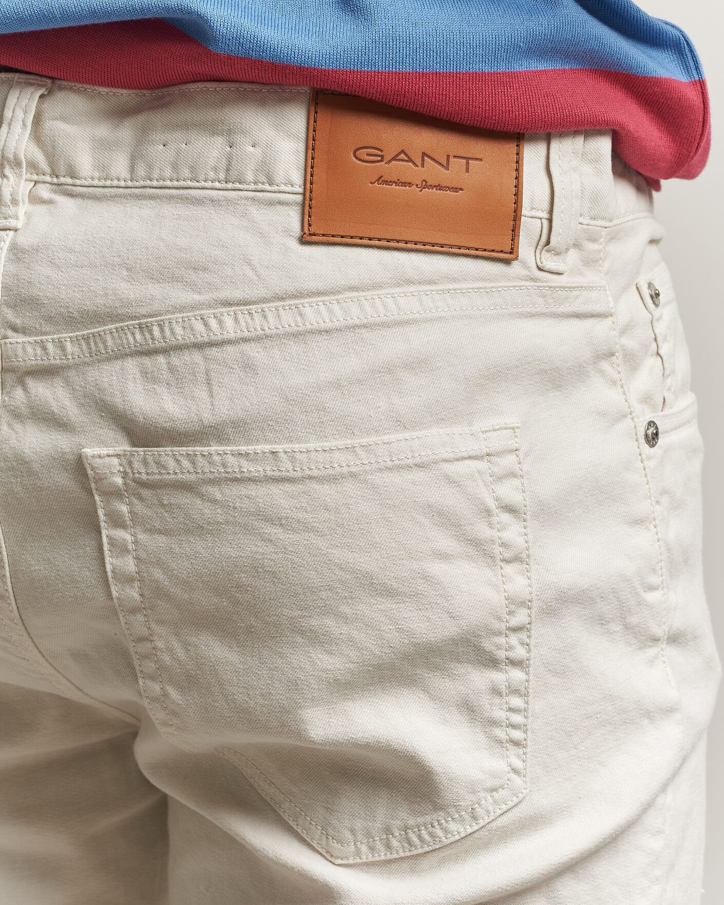 Herren | Hosen | Gant | Slim Fit Cotton/Linen 5-Pocket Pants Sand