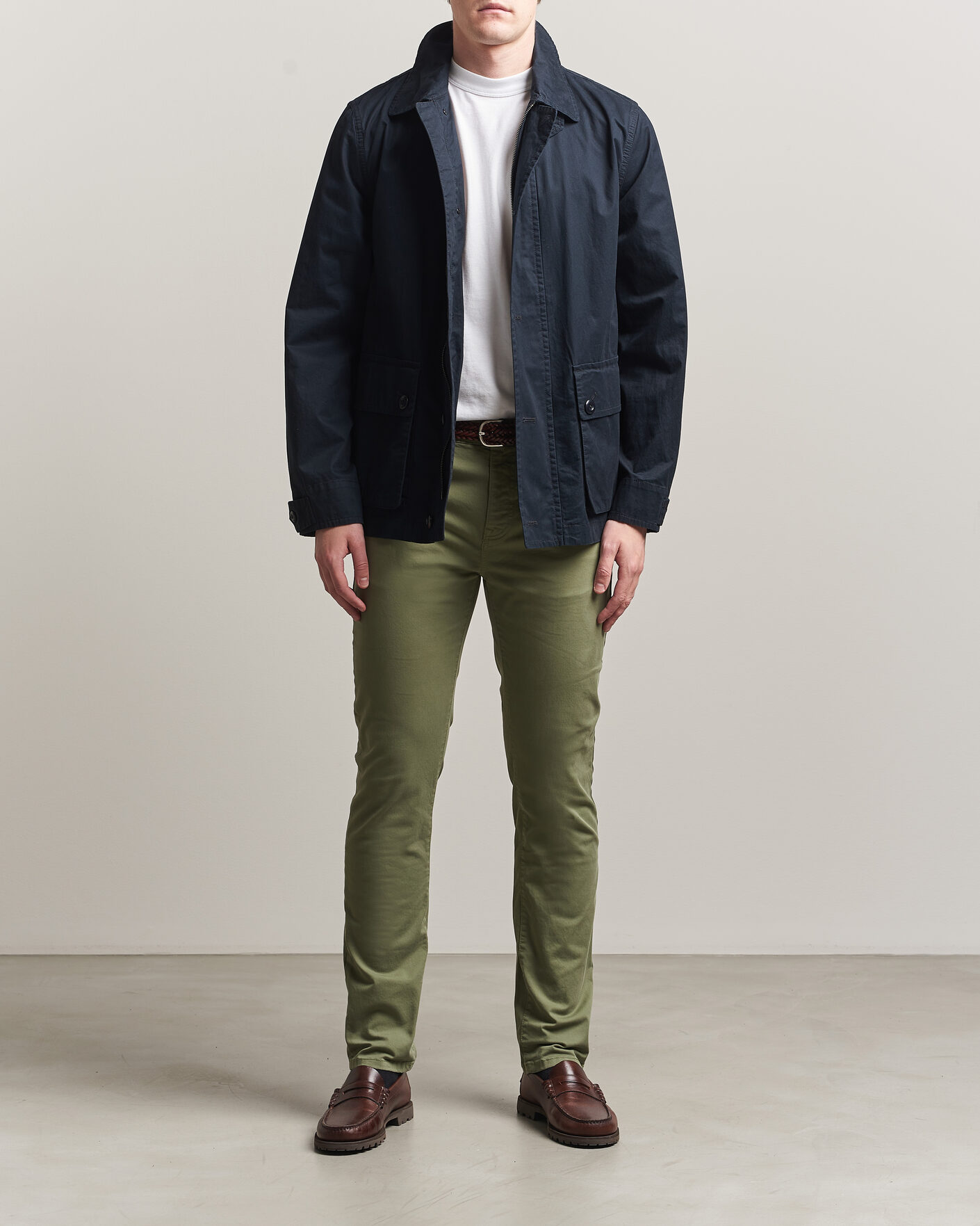 Herren | Hosen | Gant | Slim Fit Desert 5-Pocket Pants Dry Herb Green