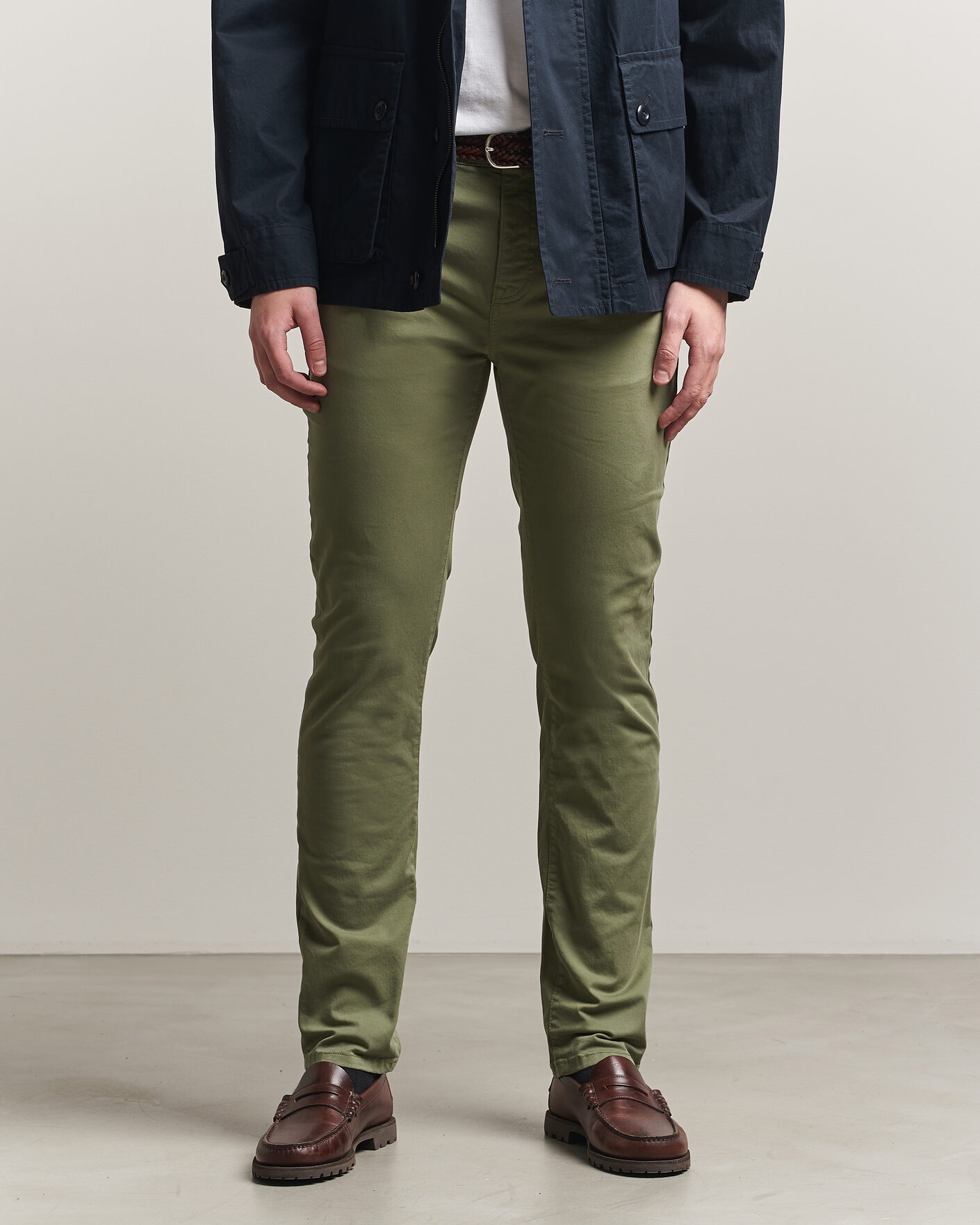 Herren | Hosen | Gant | Slim Fit Desert 5-Pocket Pants Dry Herb Green