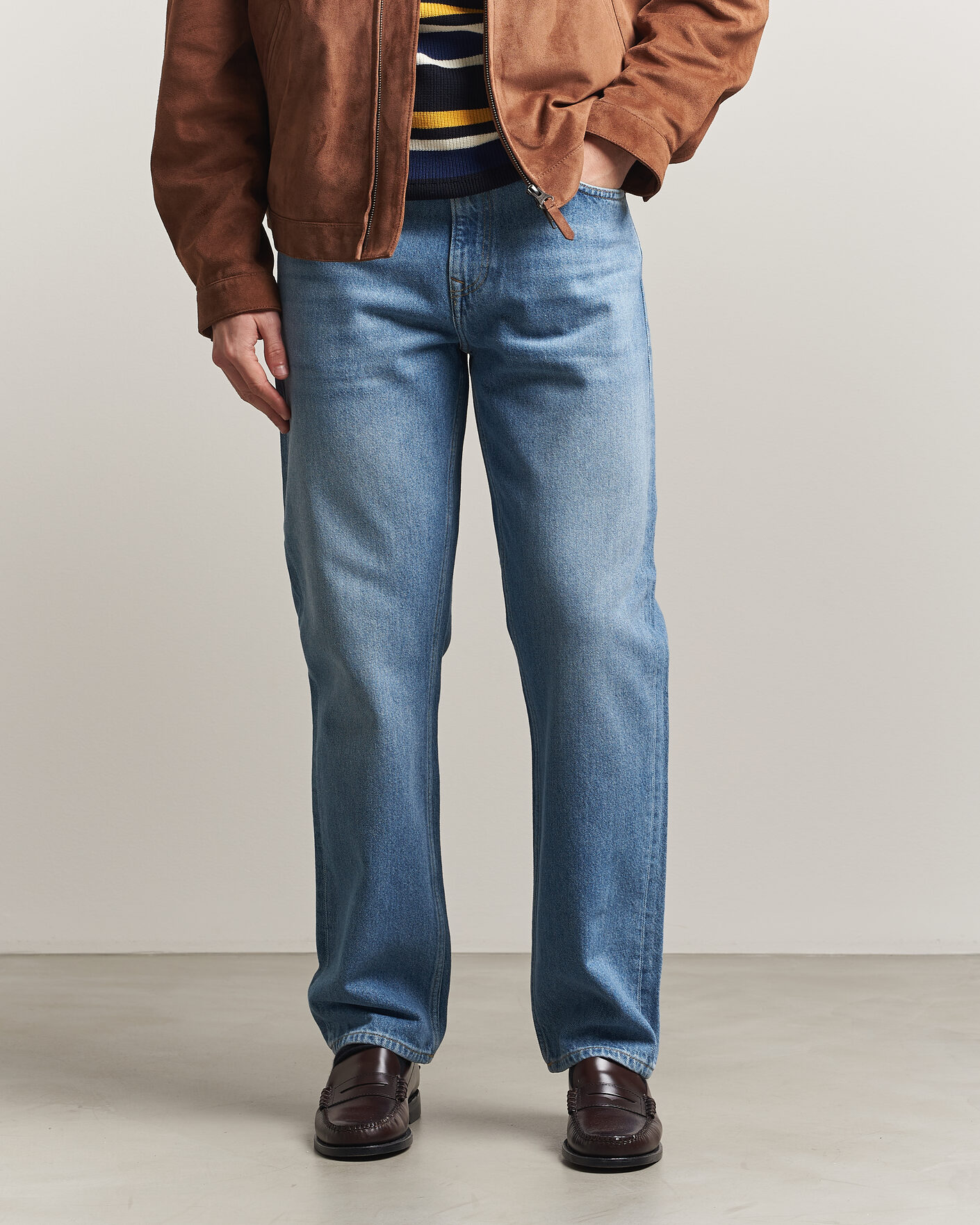 Herren | Hosen | Gant | Straight Fit Jeans Semi Light Blue Worn In