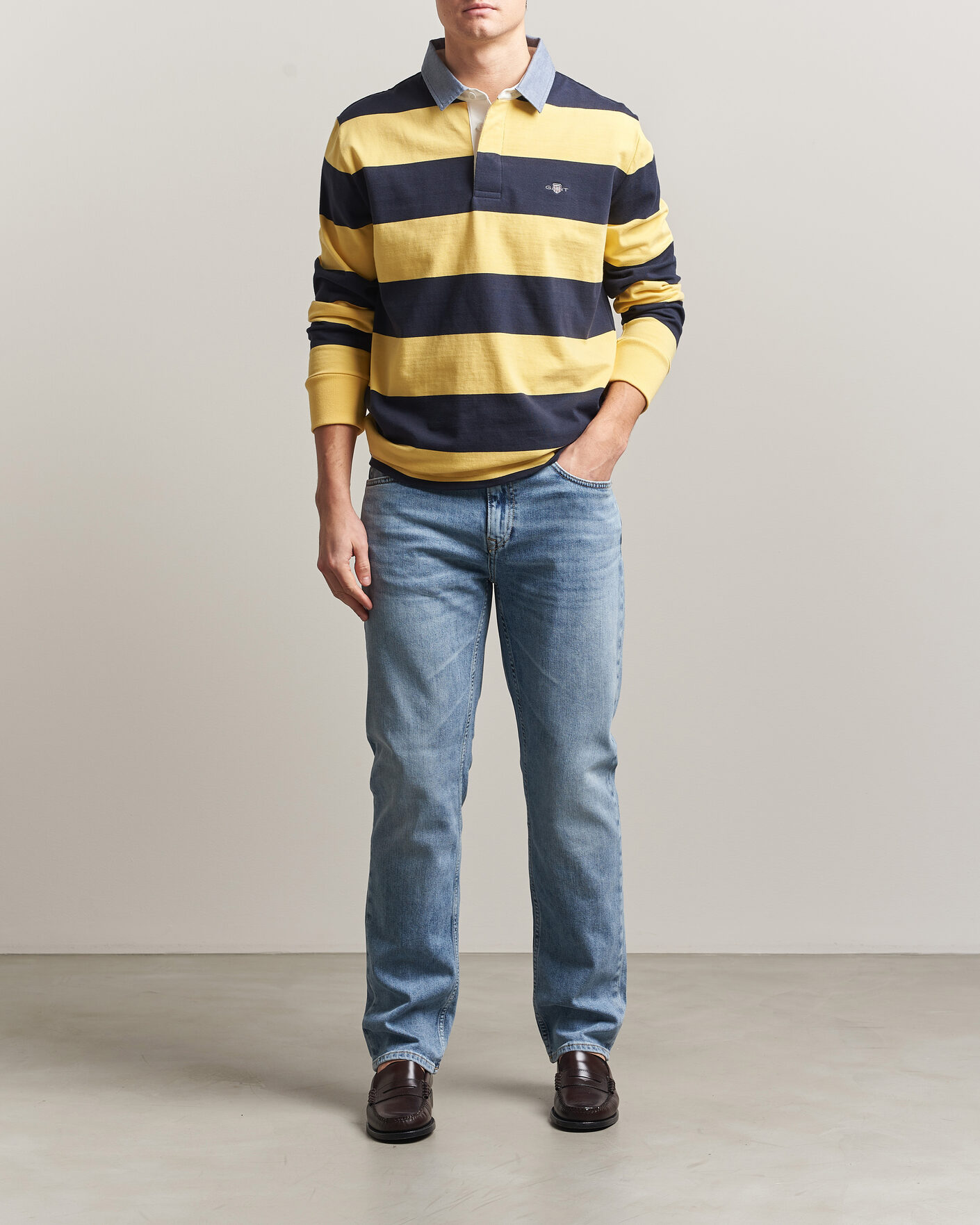 Herren | Jeans | GANT | Regular Fit Jeans Semi Light Blue Worn In