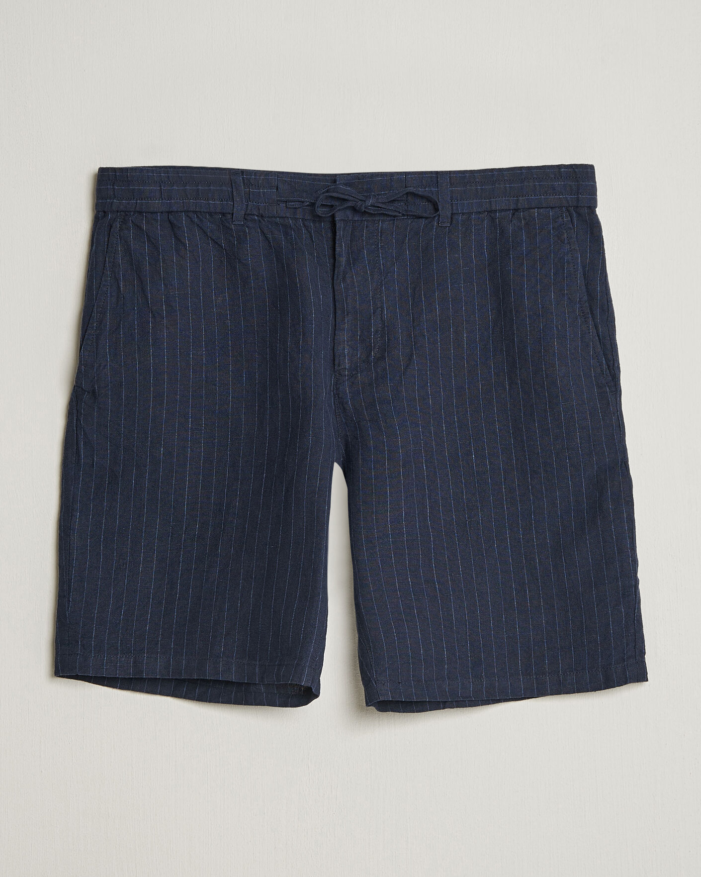 Herren | Shorts | Gant | Regular Fit Striped Linen Drawstring Shorts Evening Blue