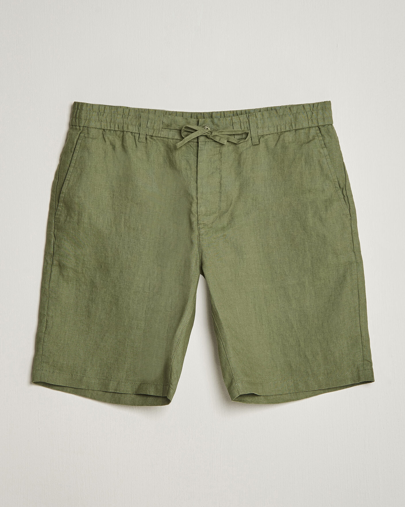 Herren | Shorts | Gant | Regular Fit Linen Drawstring Shorts Dry Herb Green