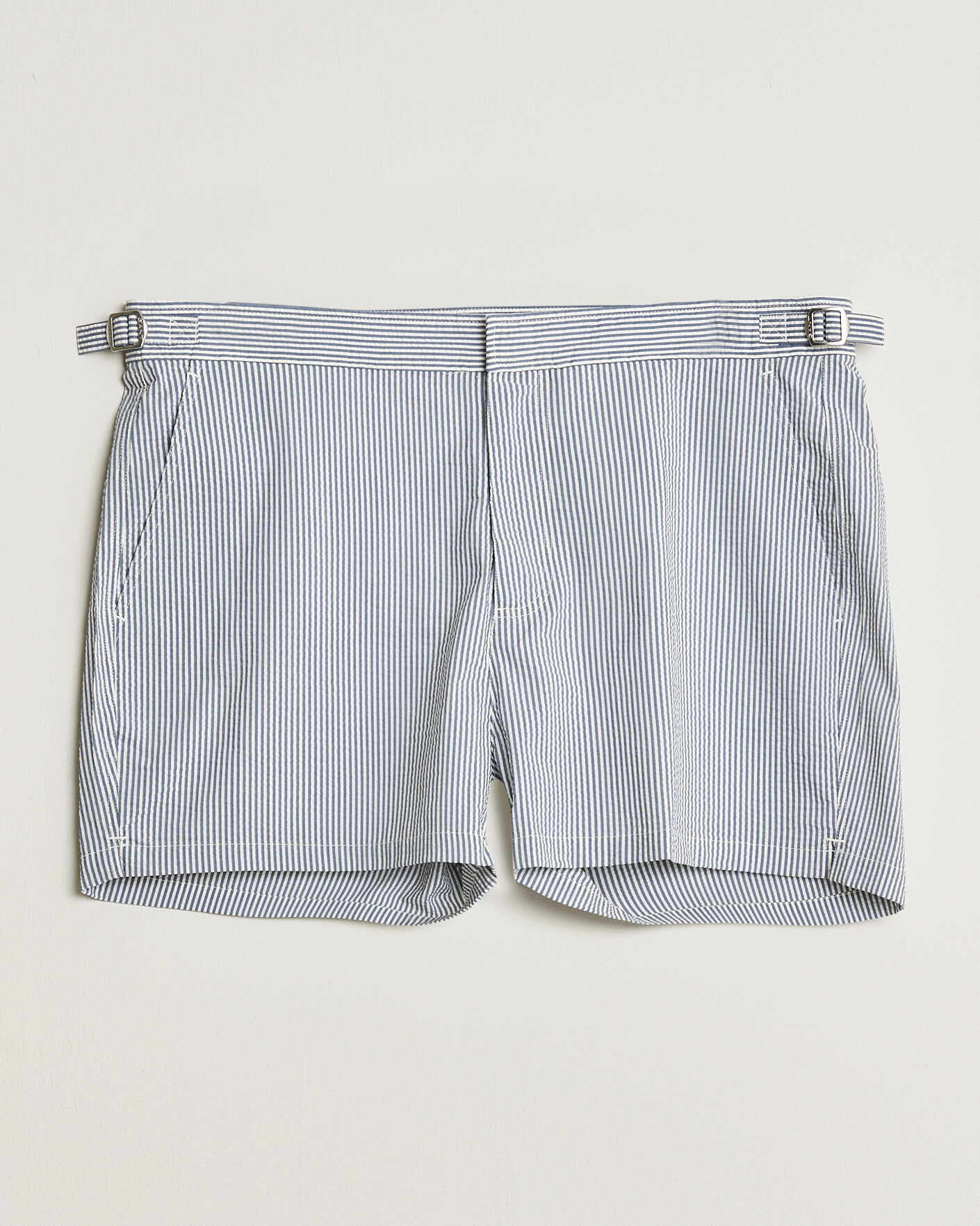 Herren | Badehosen | GANT | Fitted Seersucker Swimshorts Vintage Blue