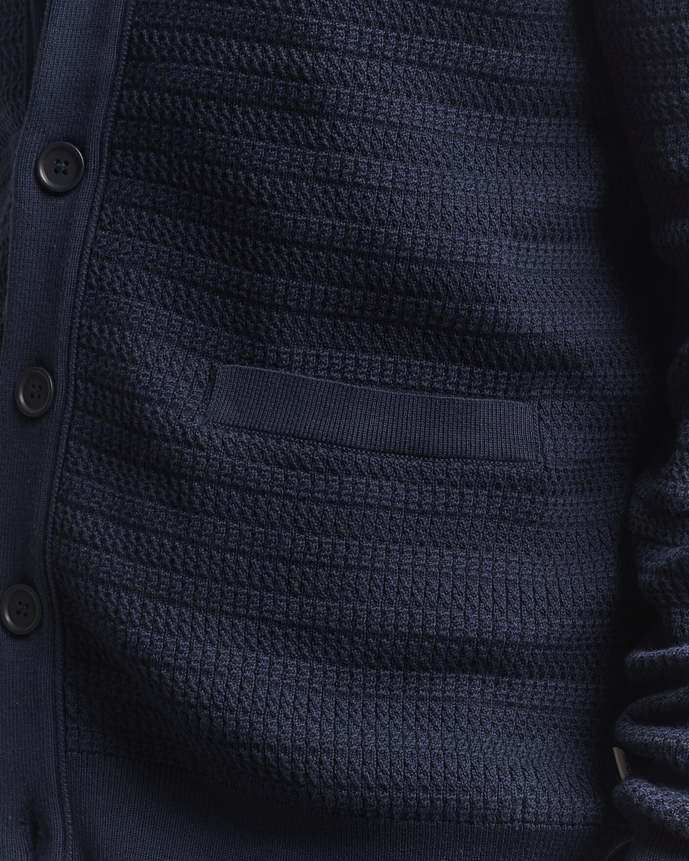 Herren | Pullover | Gant | Heavy Knitted Shawl Collar Cardigan Evening Blue