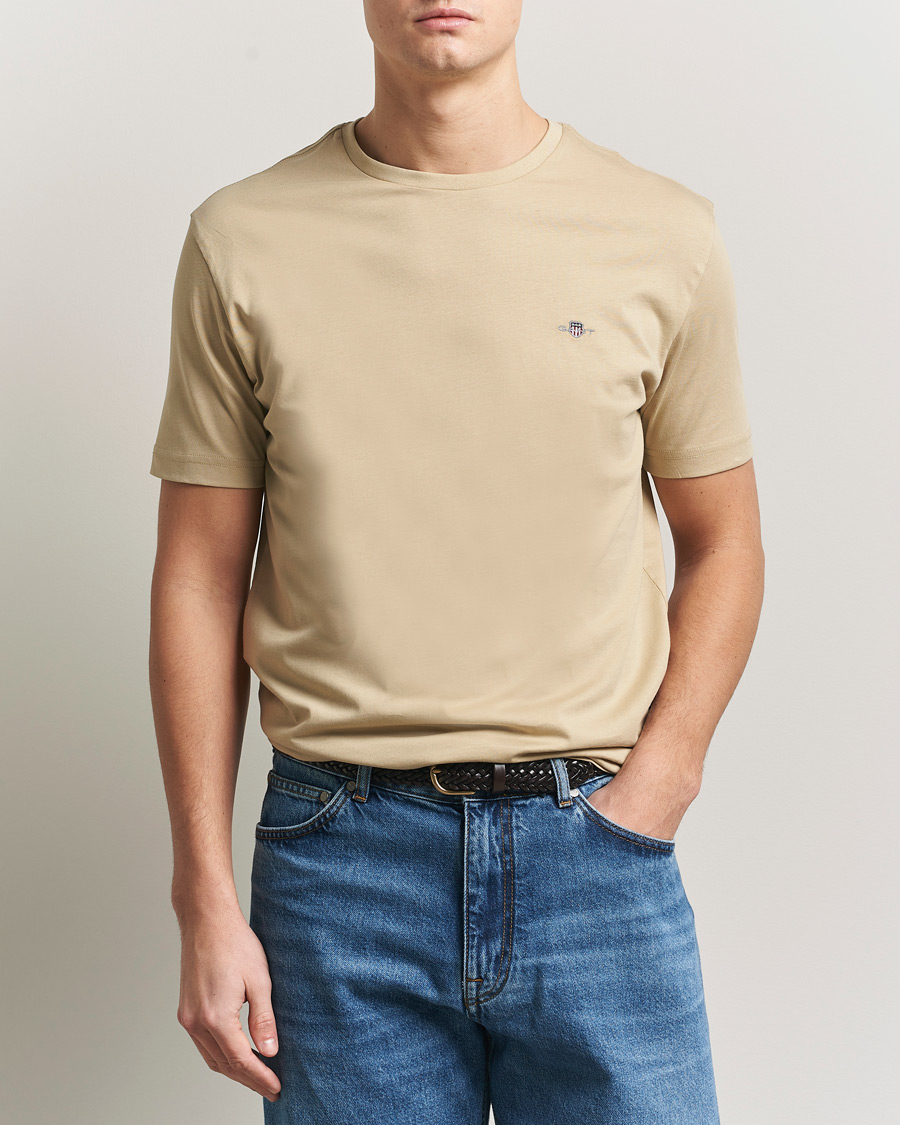 Herren | T-Shirts | Gant | The Original T-Shirt Oat Beige