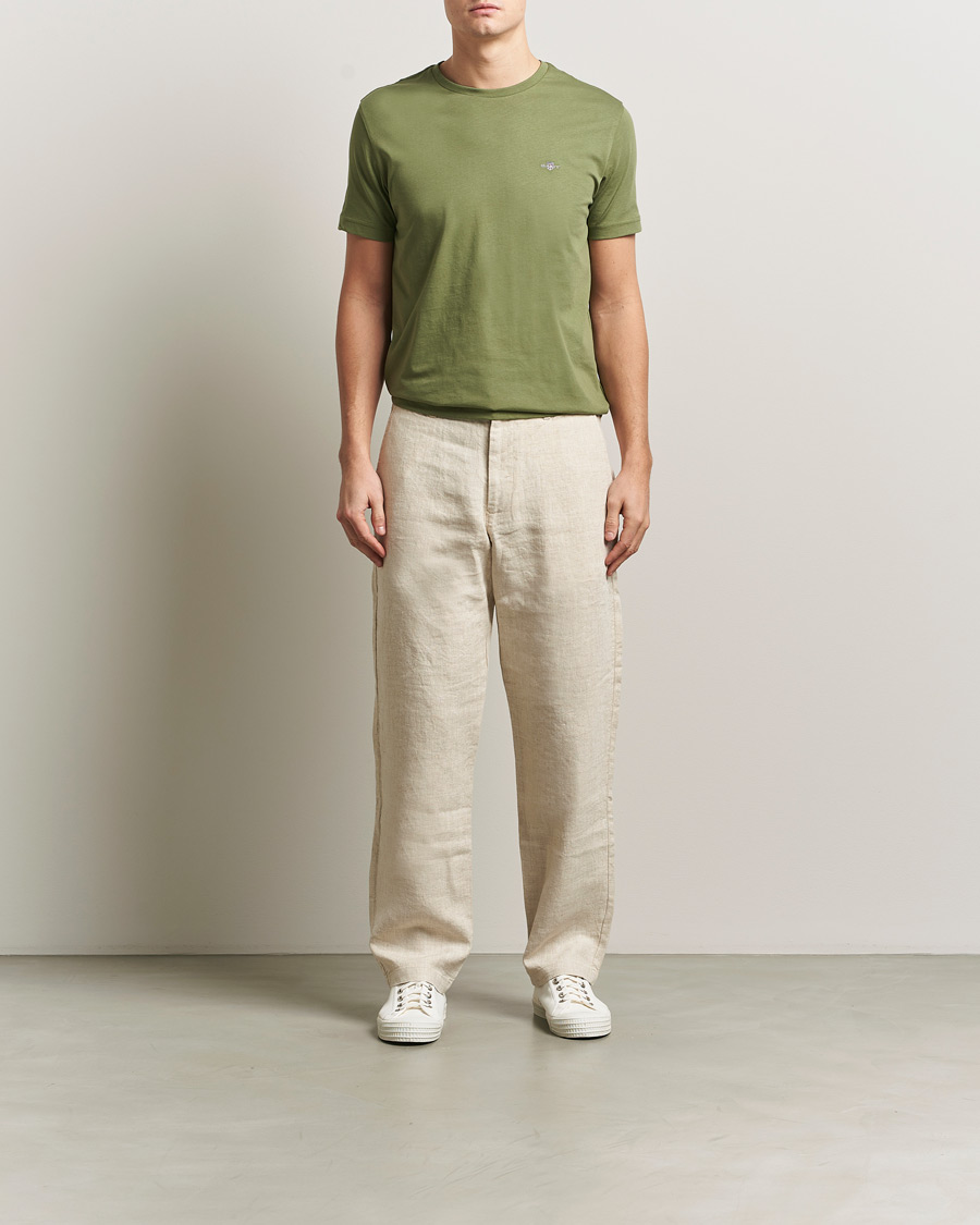 Herren | T-Shirts | Gant | The Original T-Shirt Dry Herb Green