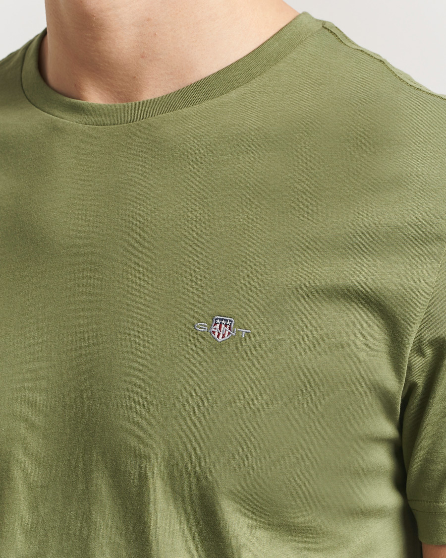 Herren | T-Shirts | Gant | The Original T-Shirt Dry Herb Green