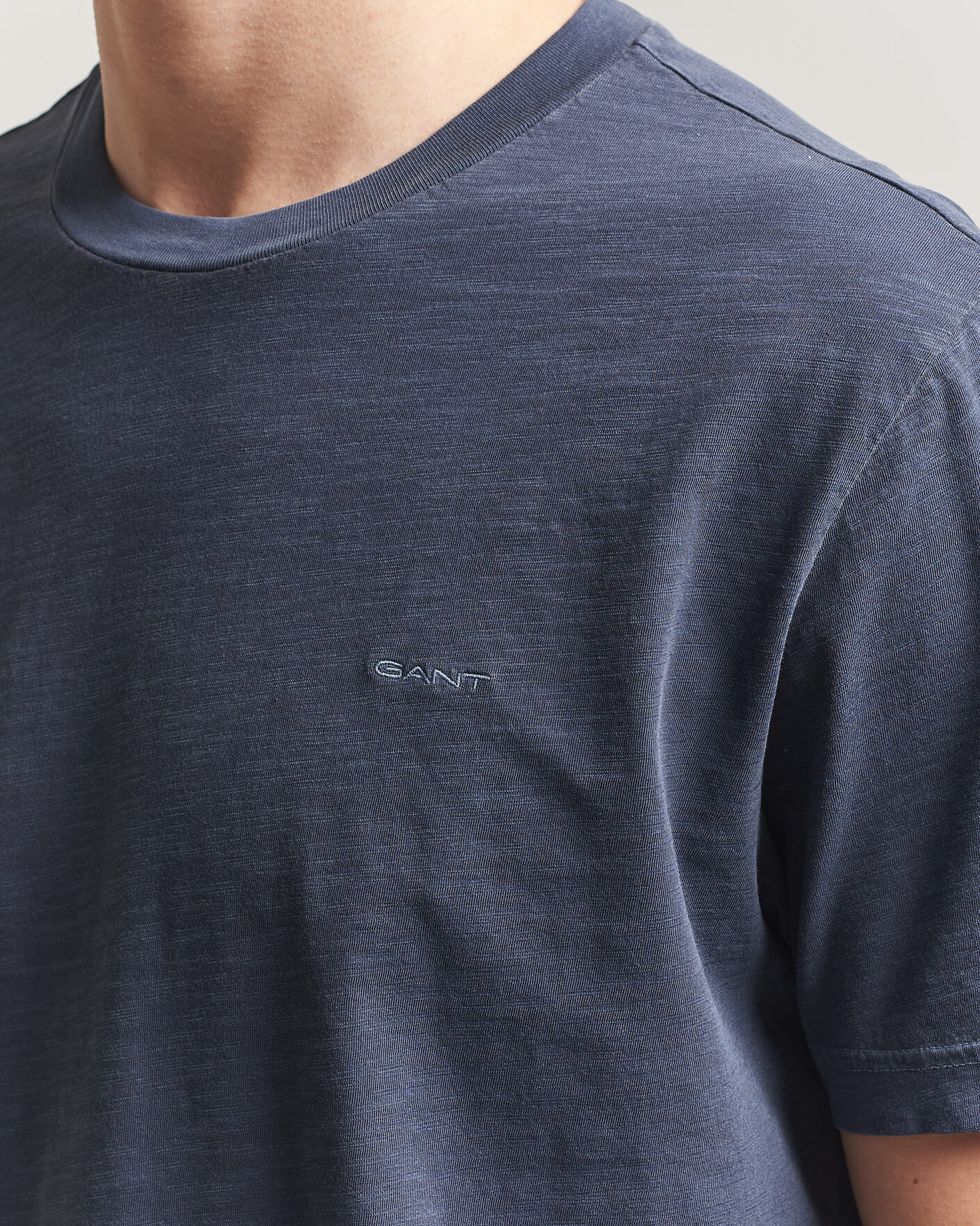 Herren | T-Shirts | Gant | Washed Slub T-Shirt Evening Blue