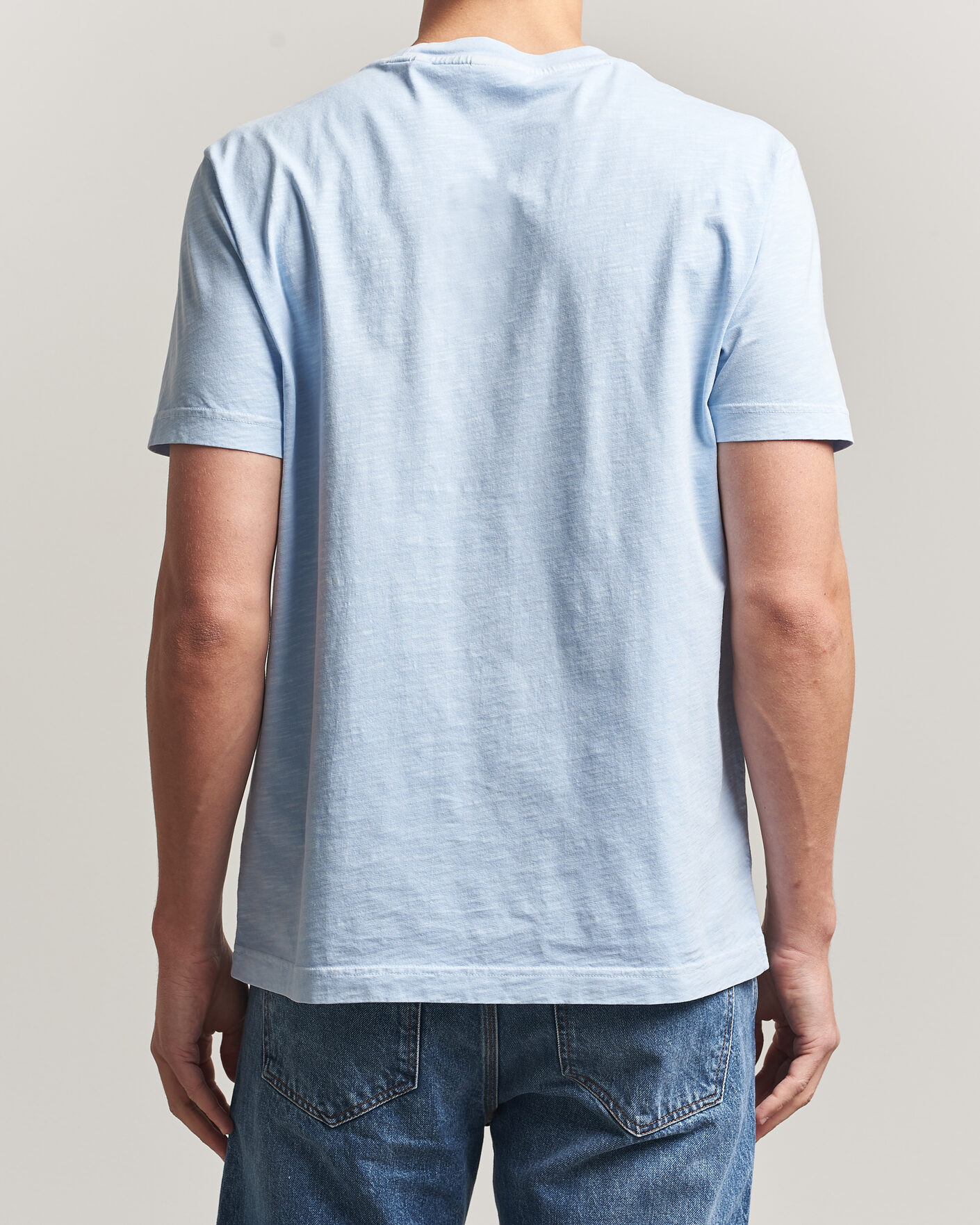Herren | T-Shirts | Gant | Washed Slub T-Shirt Fresh Blue