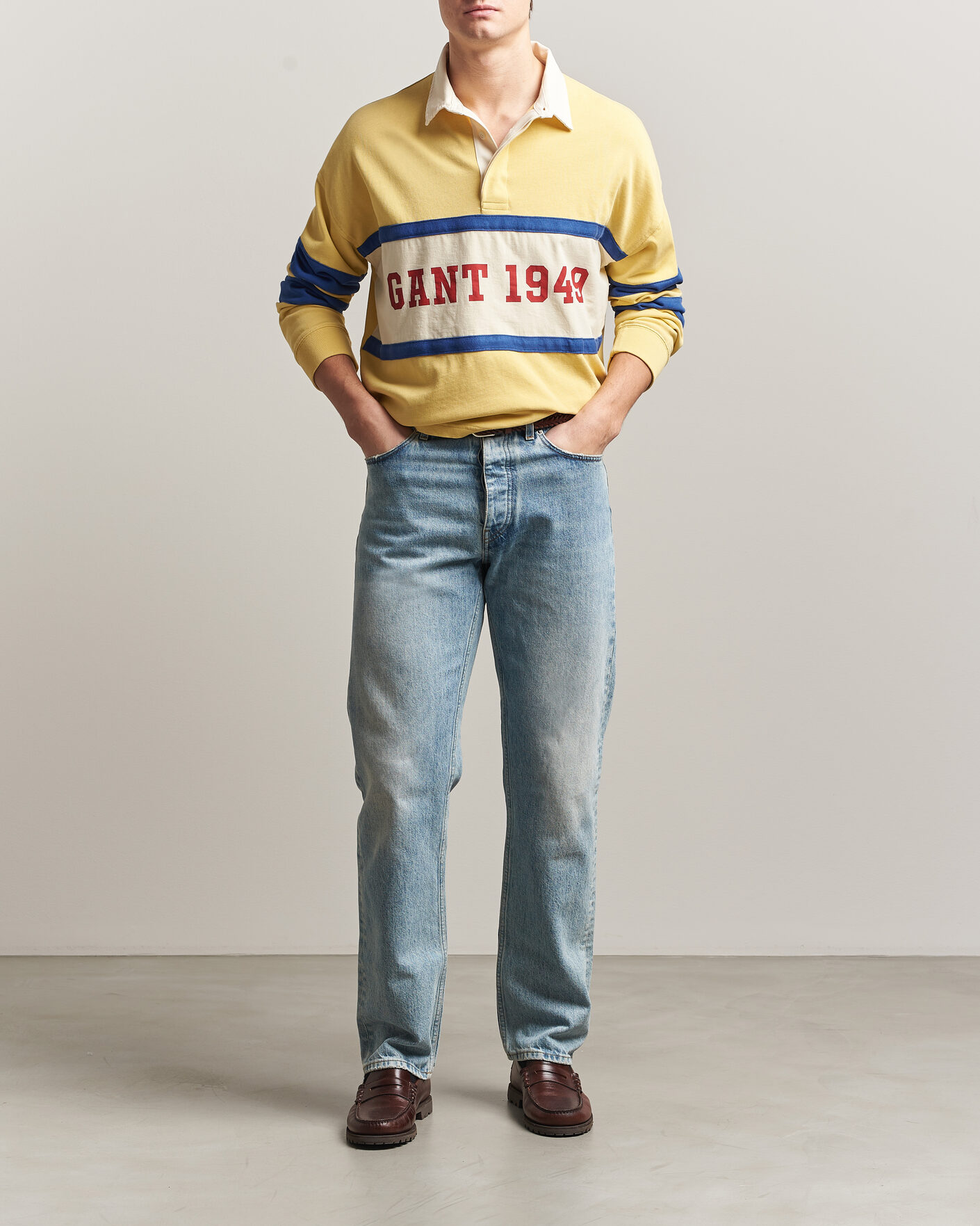 Herren | Pullover | GANT | Heavy Rugger Light Mustard Yellow