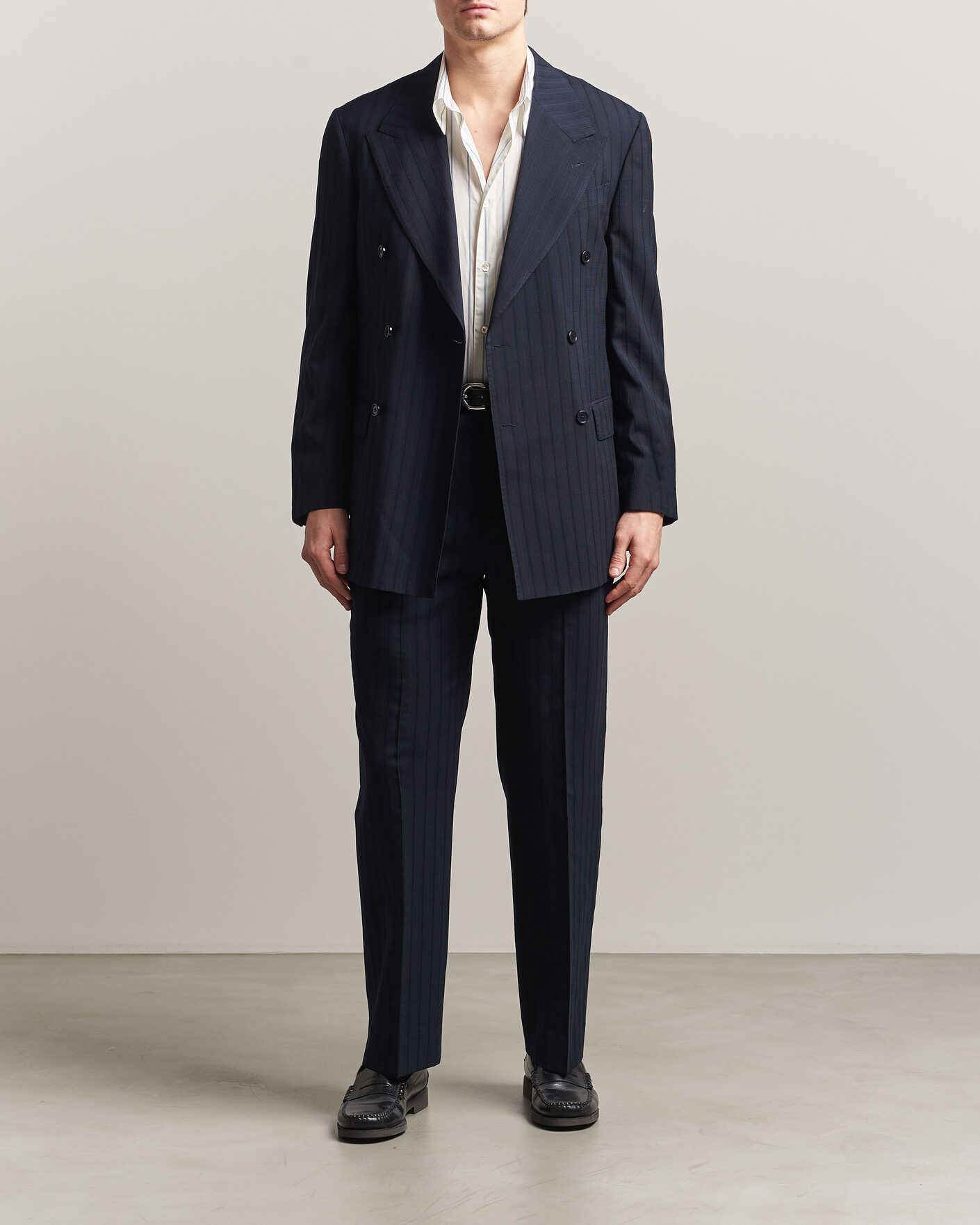 Herren | Sakkos | Gant | Tonal Pinstriped Suit Blazer Evening Blue