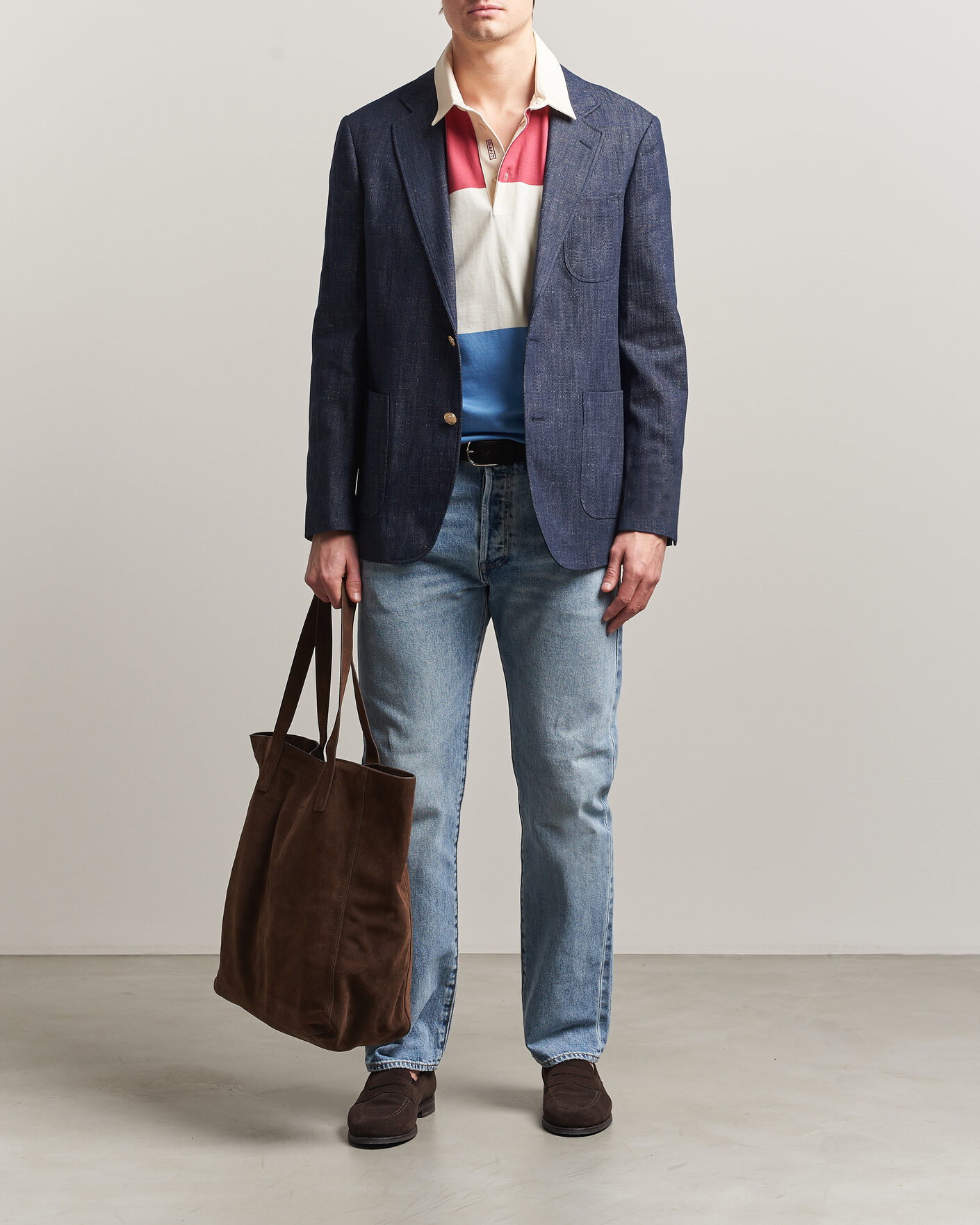 Herren | Sakkos | Gant | Cotton Indigo Club Blazer Dark Blue Raw