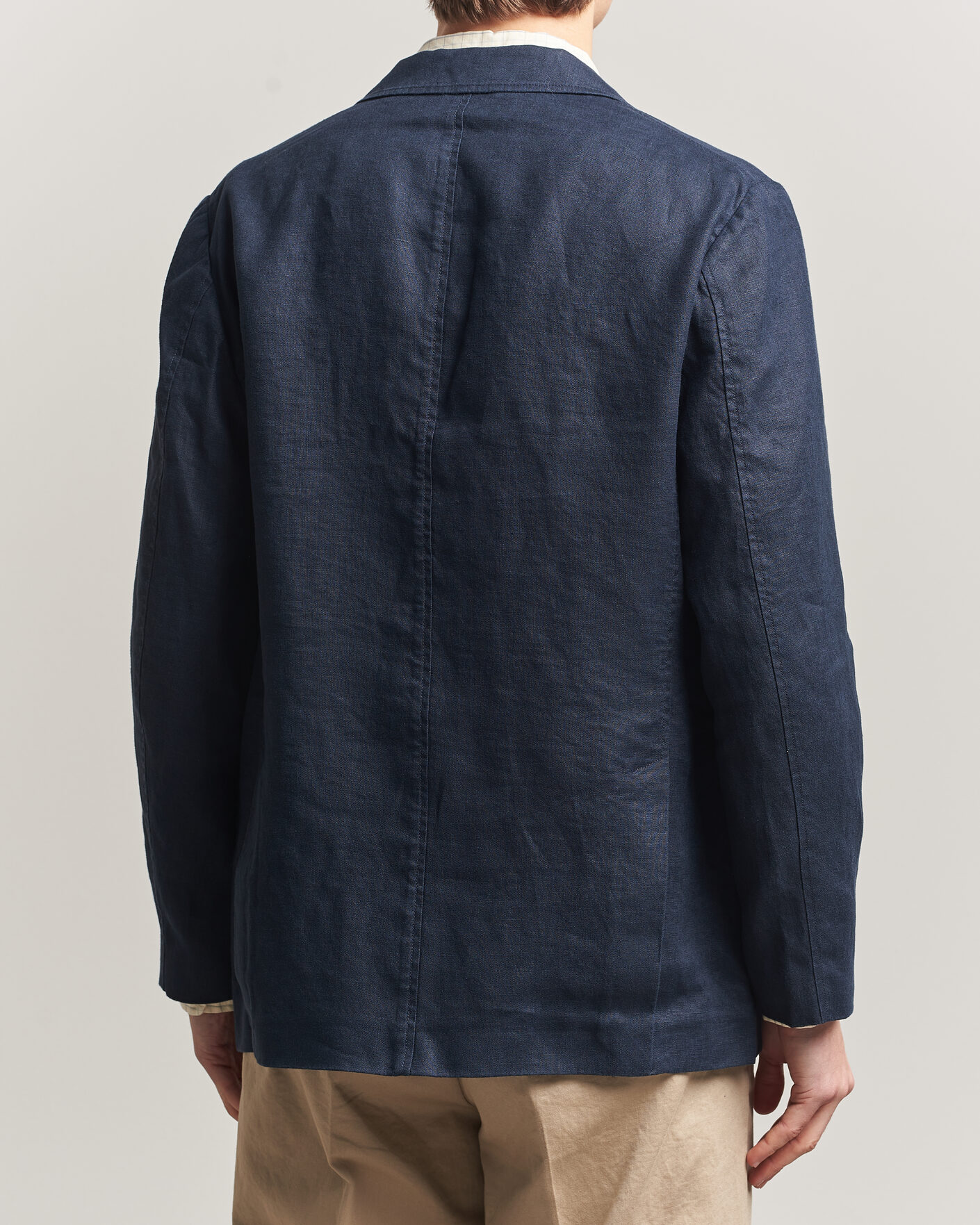 Herren | Sakkos | Gant | Garment Dyed Linen Blazer Evening Blue