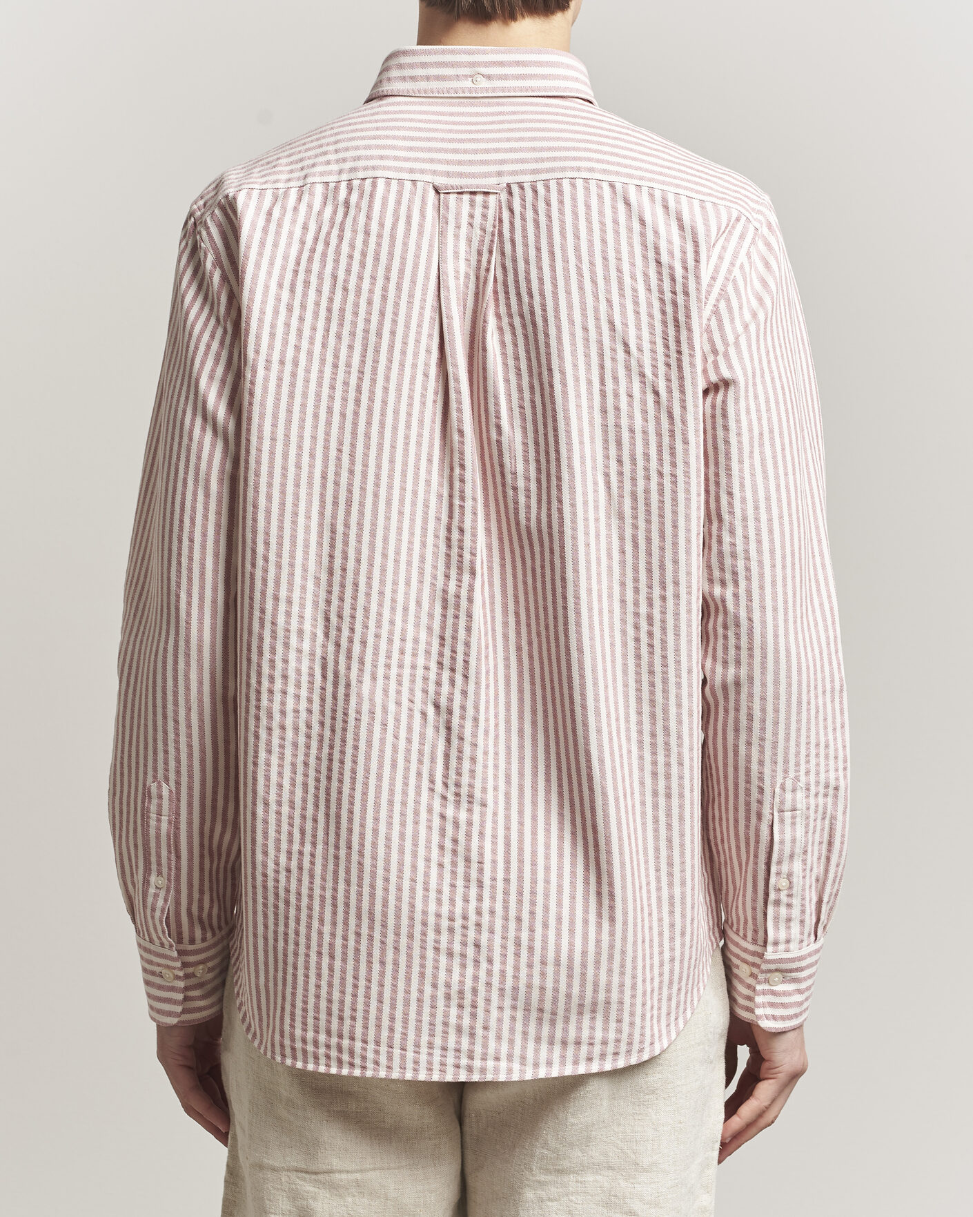 Herren | Hemden | GANT | Regular Fit Textured Striped Shirt Rose Red