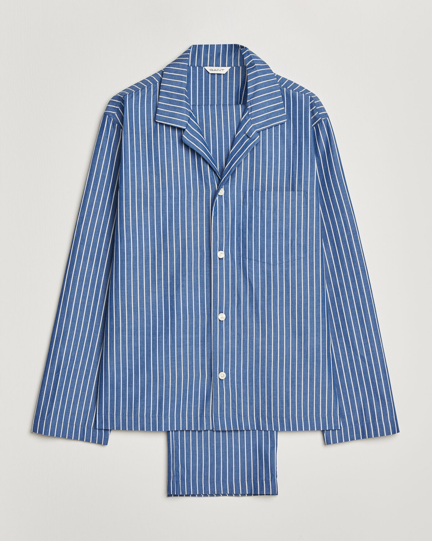 Herren | Schlafanzüge & Bademäntel | GANT | Striped Poplin Pyjama Set Deep Cobalt
