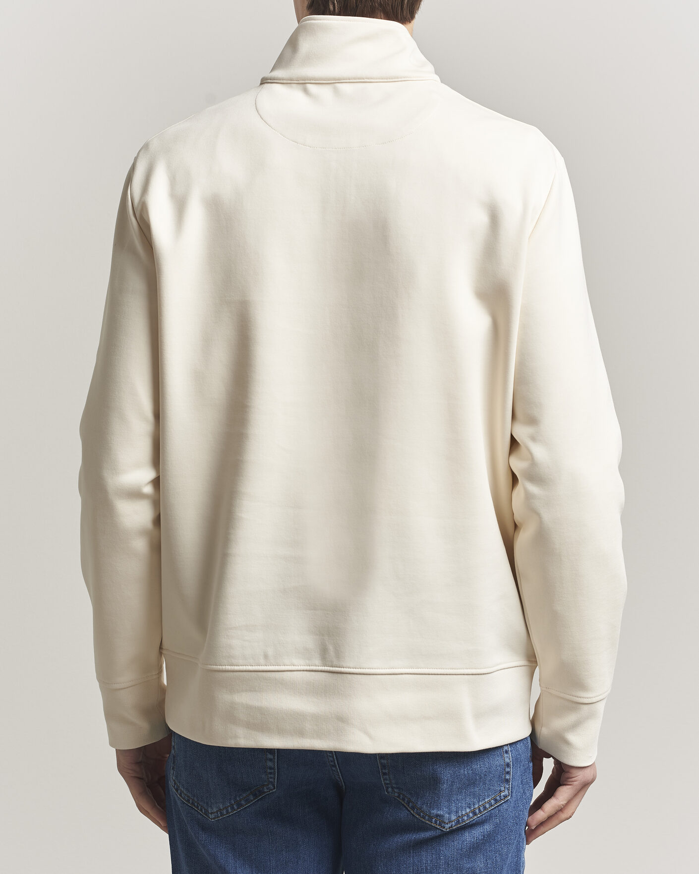 Herren | Pullover | GANT | Interlock Half Zip Creamed White