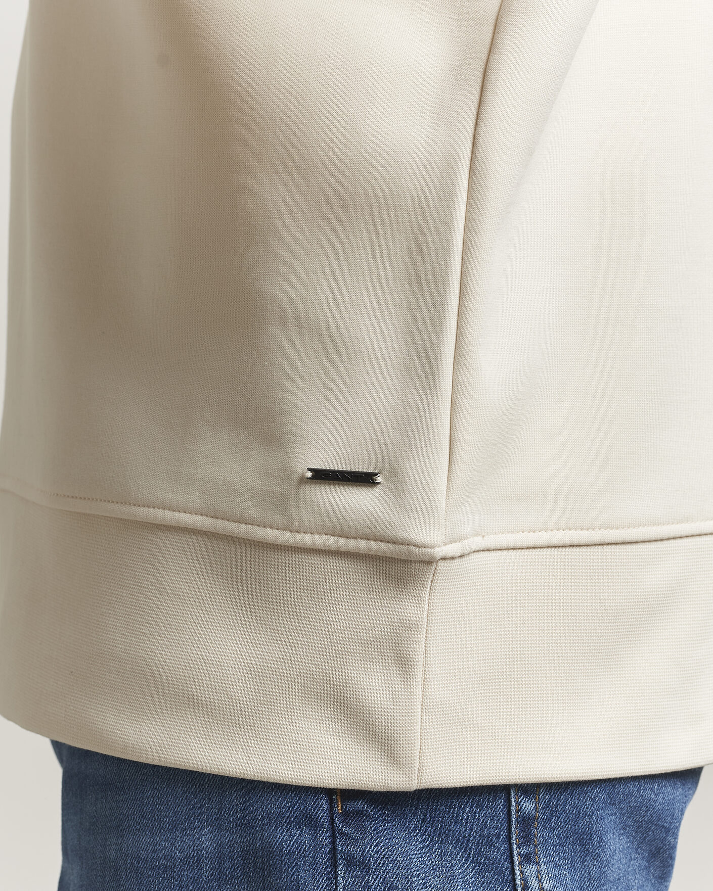 Herren | Pullover | Gant | Interlock Half Zip Creamed White