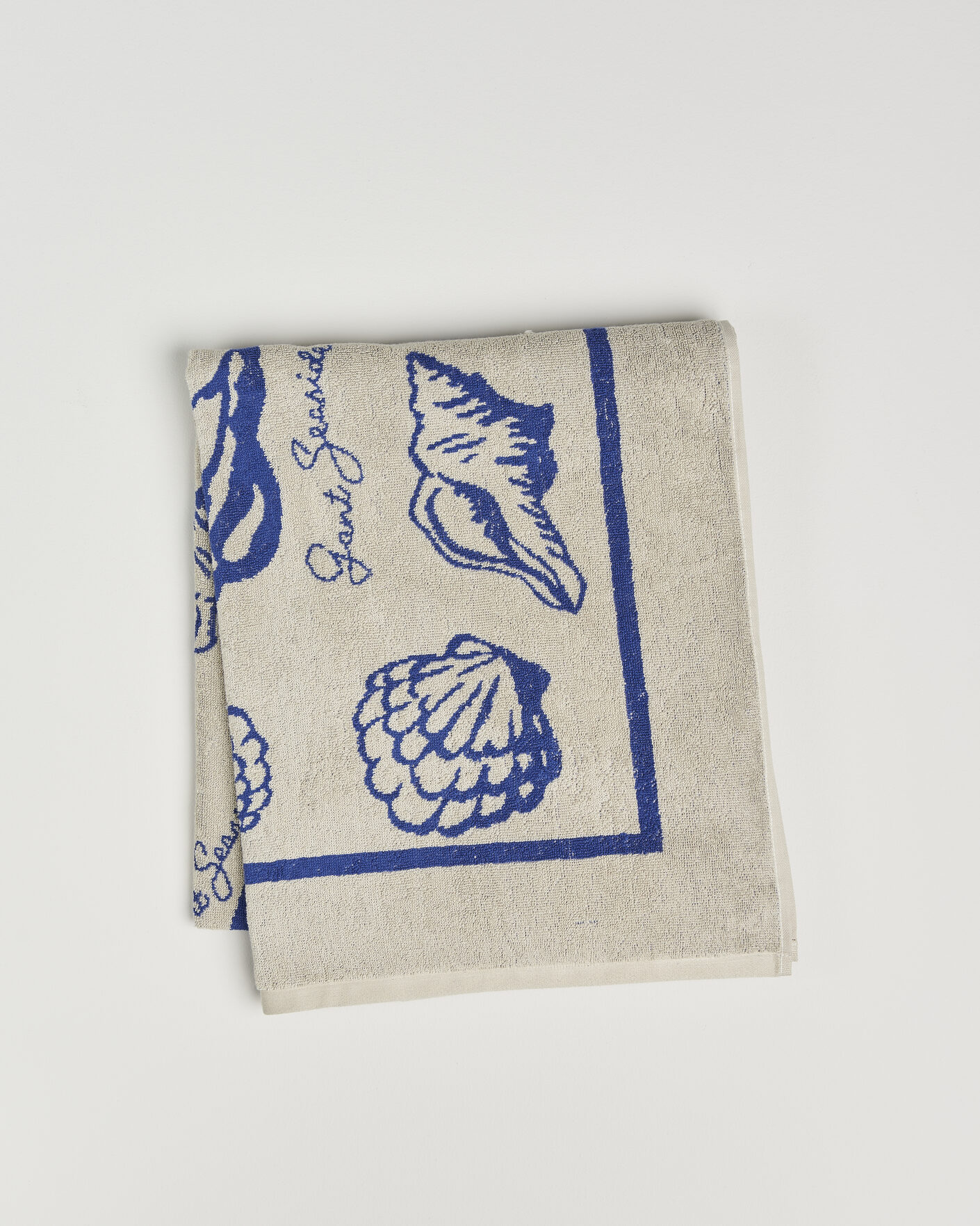 Herren | Textilien | GANT | Seashell Print Beach Towel Faded Beige