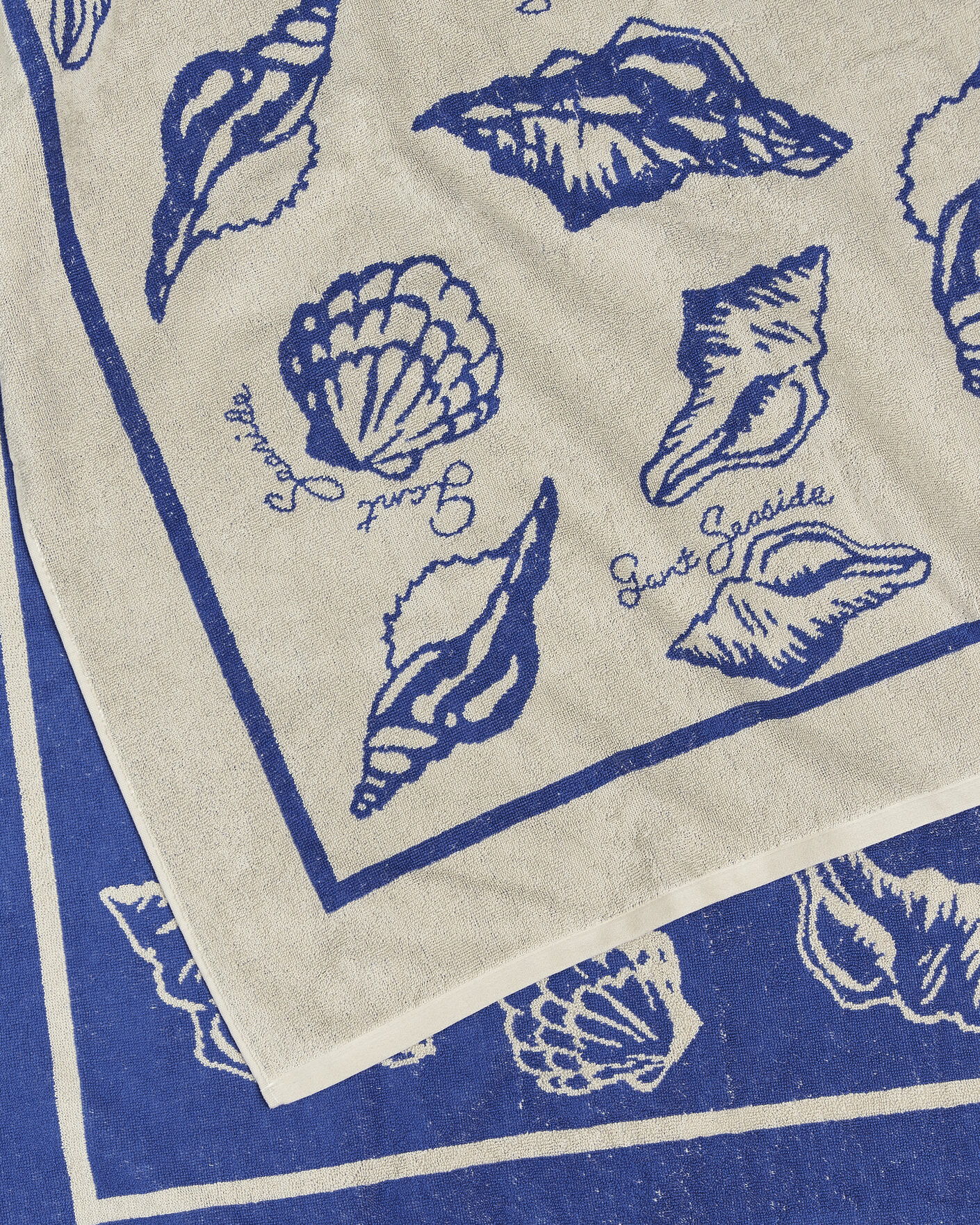 Herren | Textilien | Gant | Seashell Print Beach Towel Faded Beige