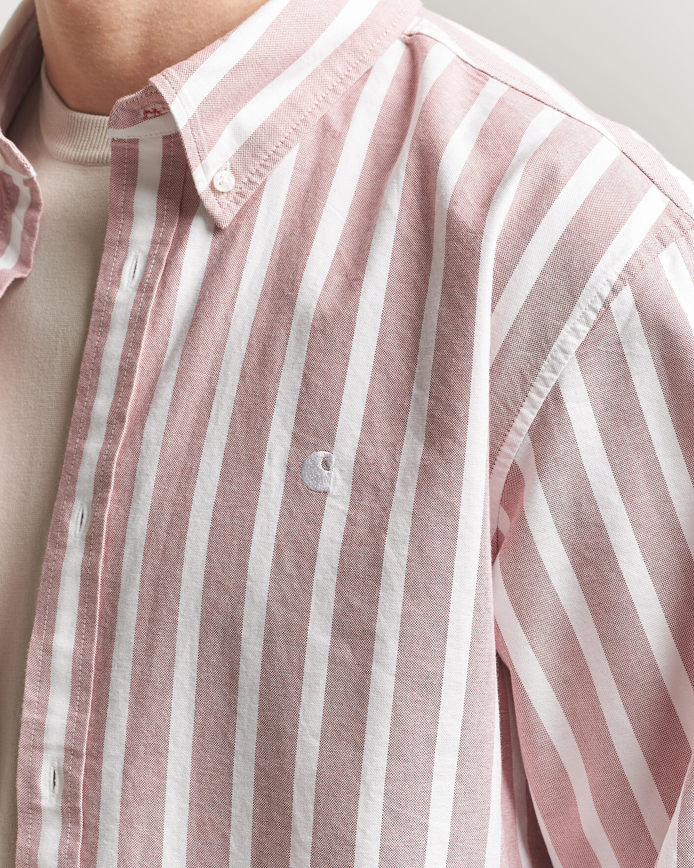 Herren | Hemden | Carhartt WIP | Deven Striped Oxford Shirt Oxide Red