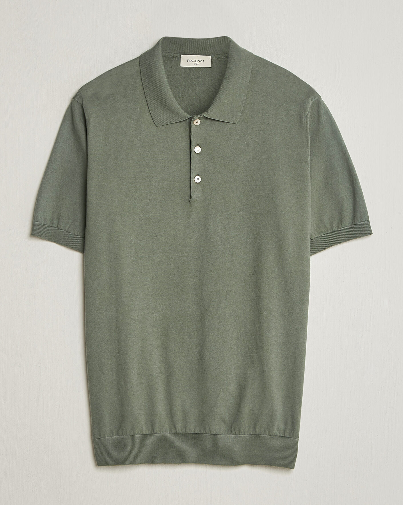 Herren | Poloshirts | Piacenza Cashmere | Short Sleeve Knitted Polo Sage