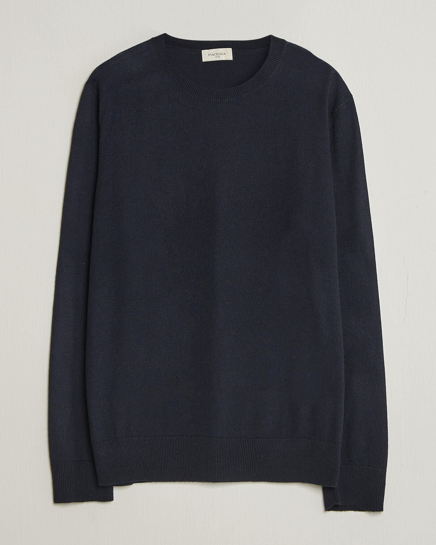 Herren | Pullover | Piacenza Cashmere | Soft Silk/Cashmere Crew Neck  Navy