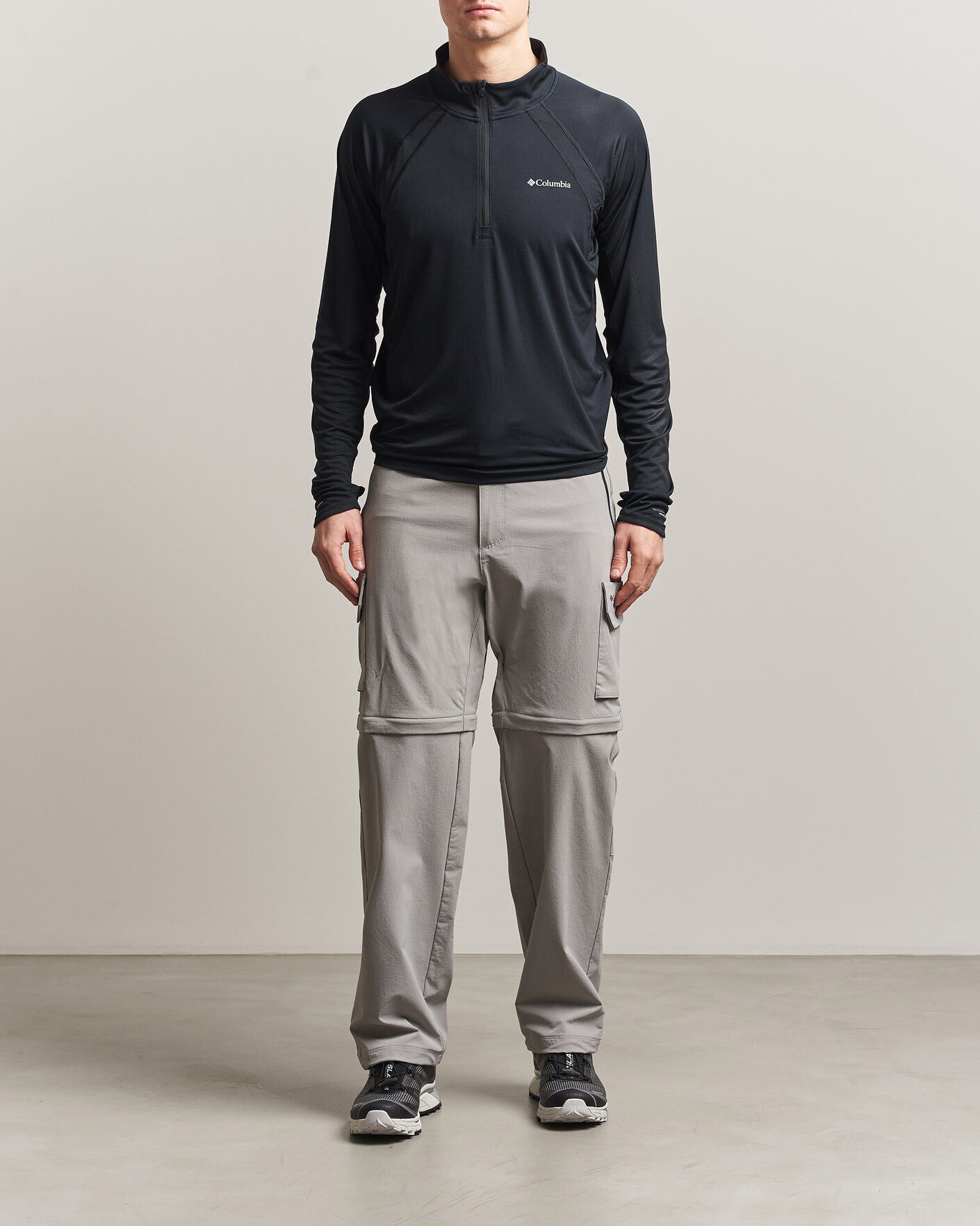 Herren | T-Shirts | Columbia | Stealth Spring Half-Zip T-Shirt Black