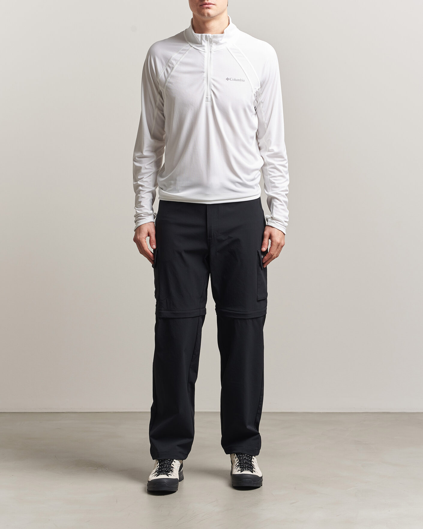 Herren | T-Shirts | Columbia | Stealth Spring Half-Zip T-Shirt White