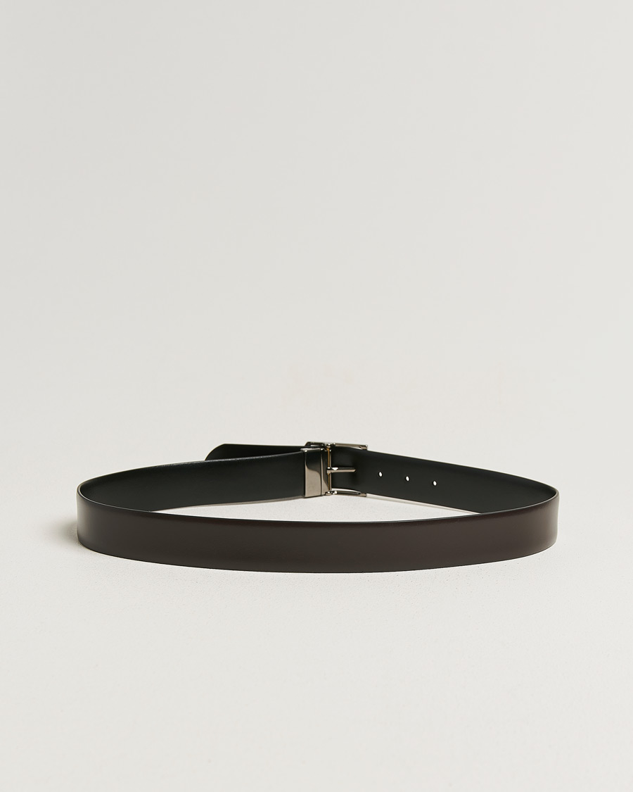 Herren | Gürtel | Canali | Reversible Leather Belt Black/Brown