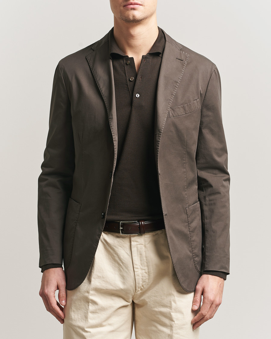 Herren | Sakkos | Boglioli | K Jacket Supima Cotton Blazer Dark Brown