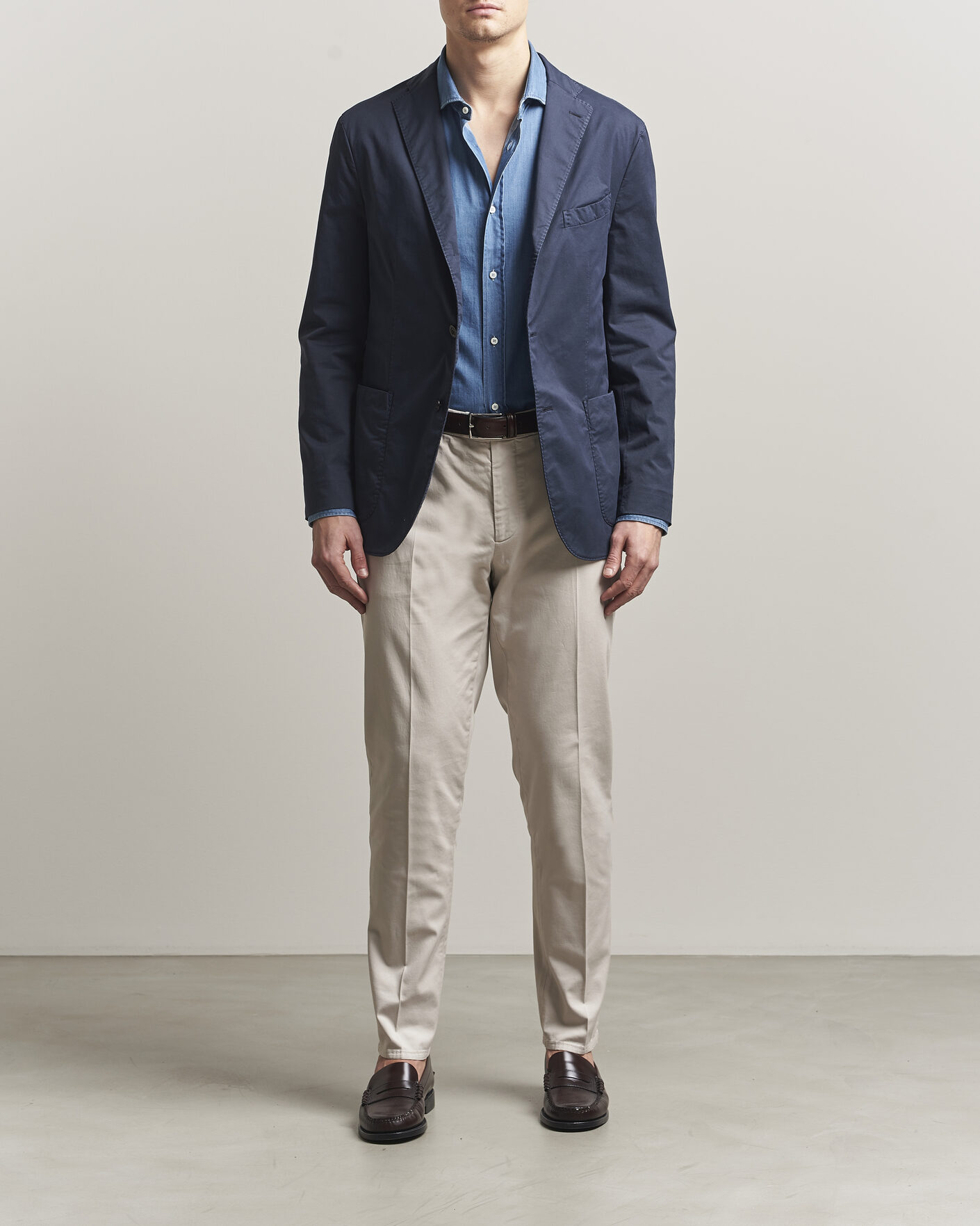 Herren | Sakkos | Boglioli | K Jacket Supima Cotton Blazer Navy