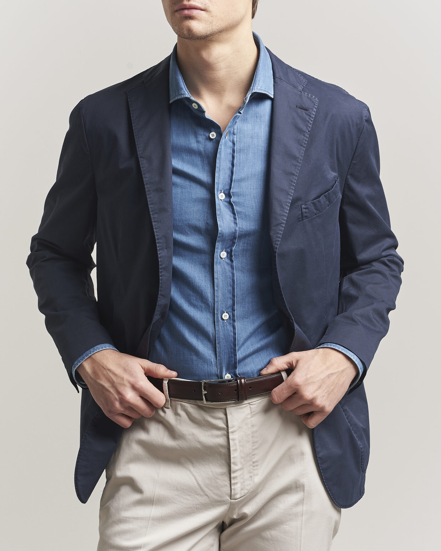 Herren | Sakkos | Boglioli | K Jacket Supima Cotton Blazer Navy