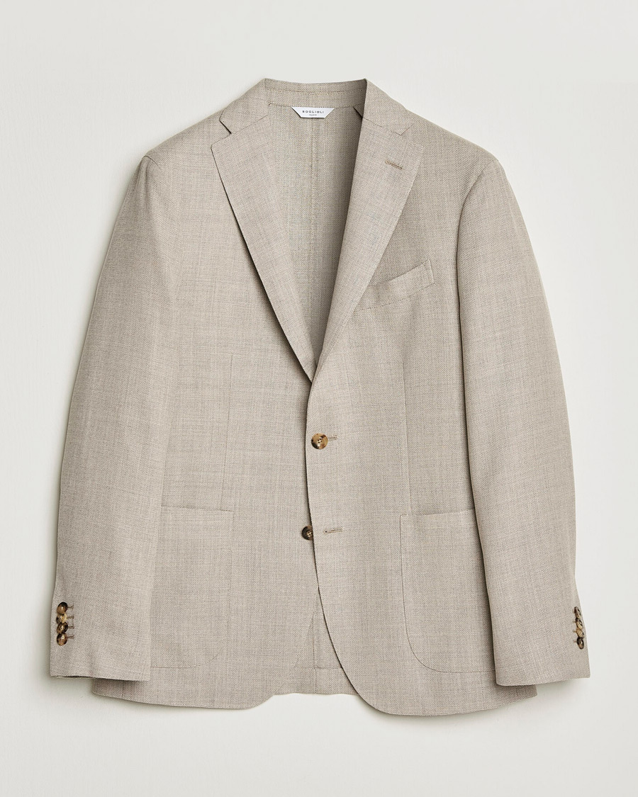 Herren | Sakkos | Boglioli | K Jacket Wool Hopsack Blazer Light Beige