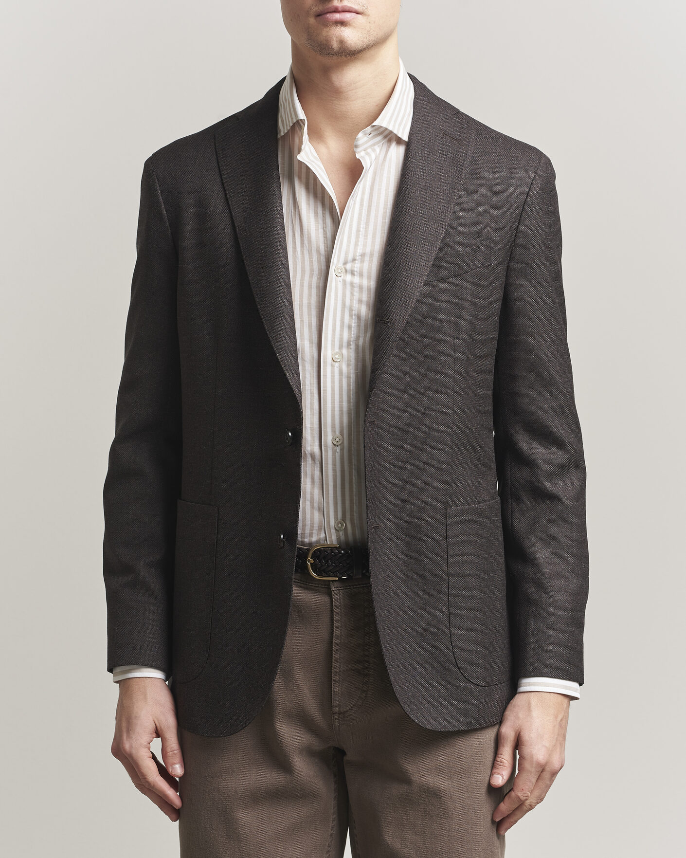 Herren | Sakkos | Boglioli | K Jacket Wool Hopsack Blazer Dark Brown