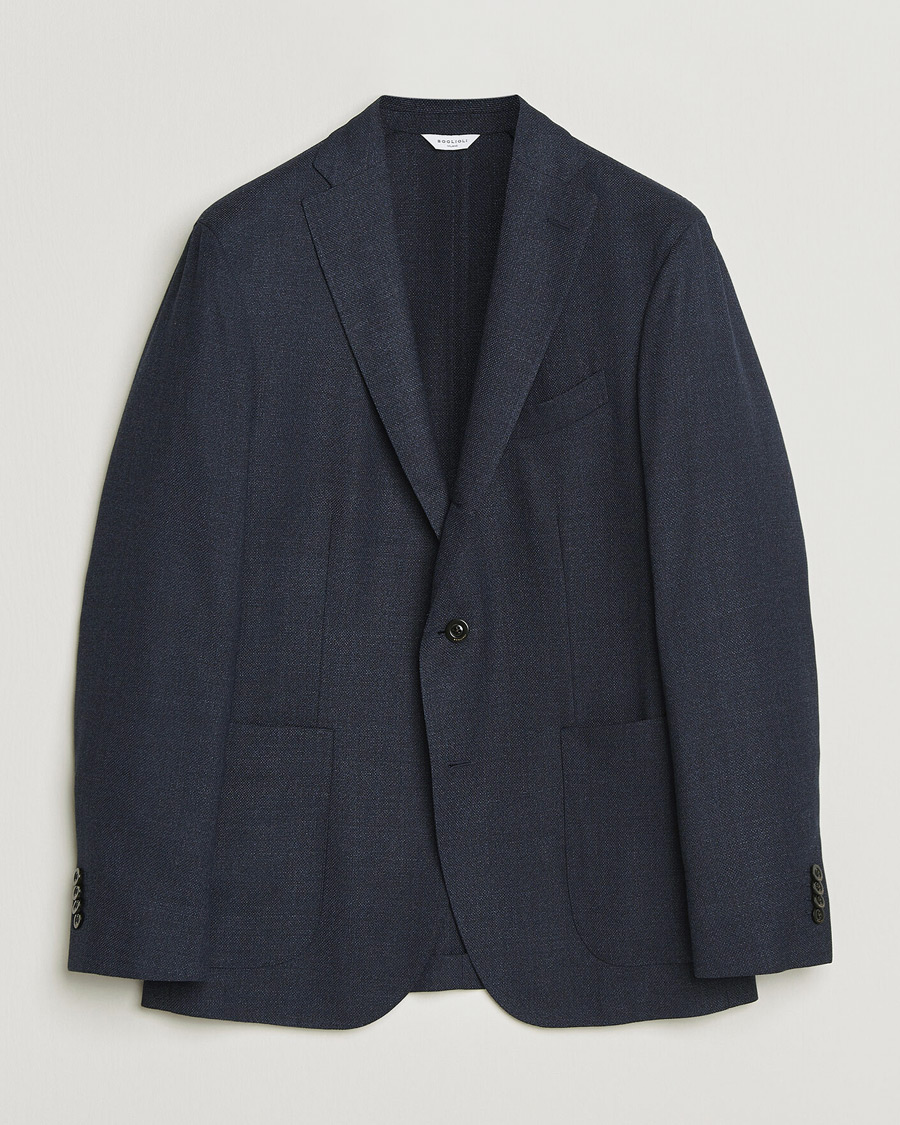 Herren | Sakkos | Boglioli | K Jacket Wool Hopsack Blazer Dark Blue