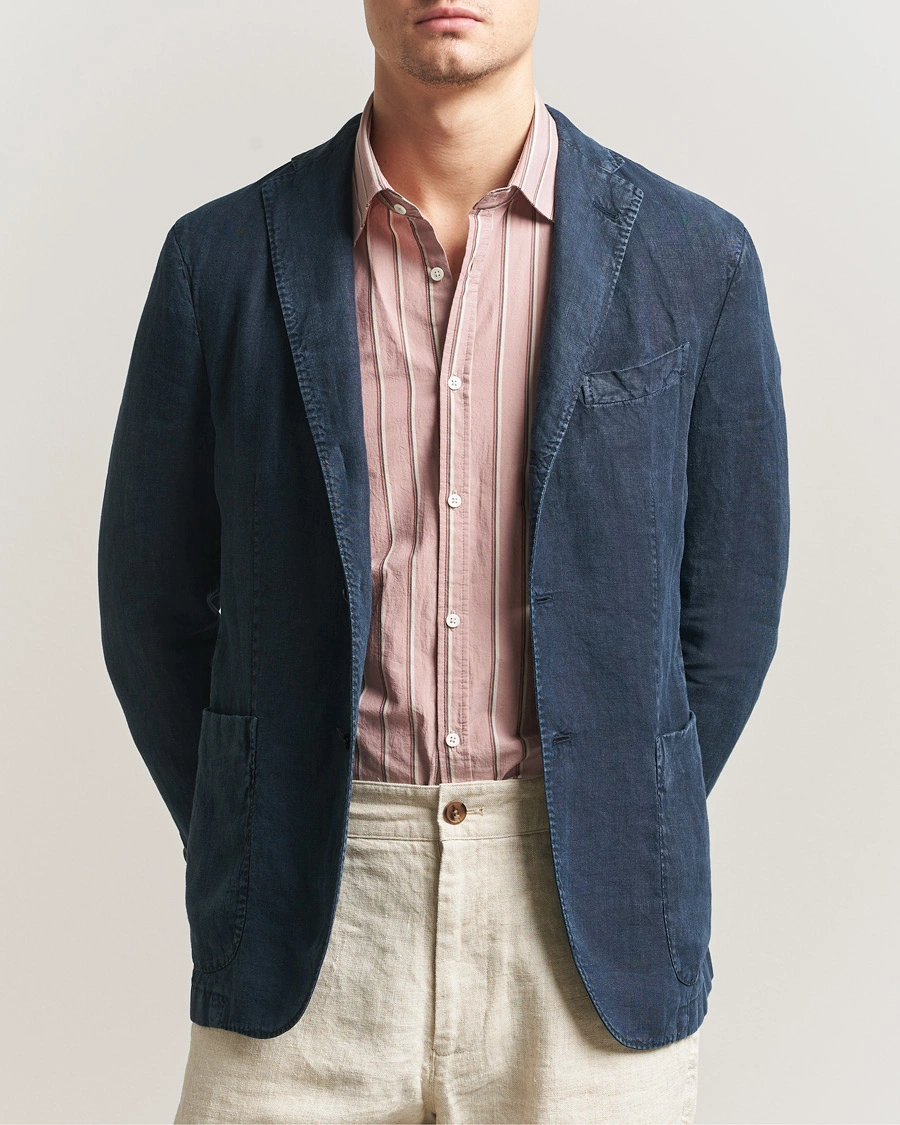 Herren | Sakkos | Boglioli | K Jacket Linen Blazer Navy